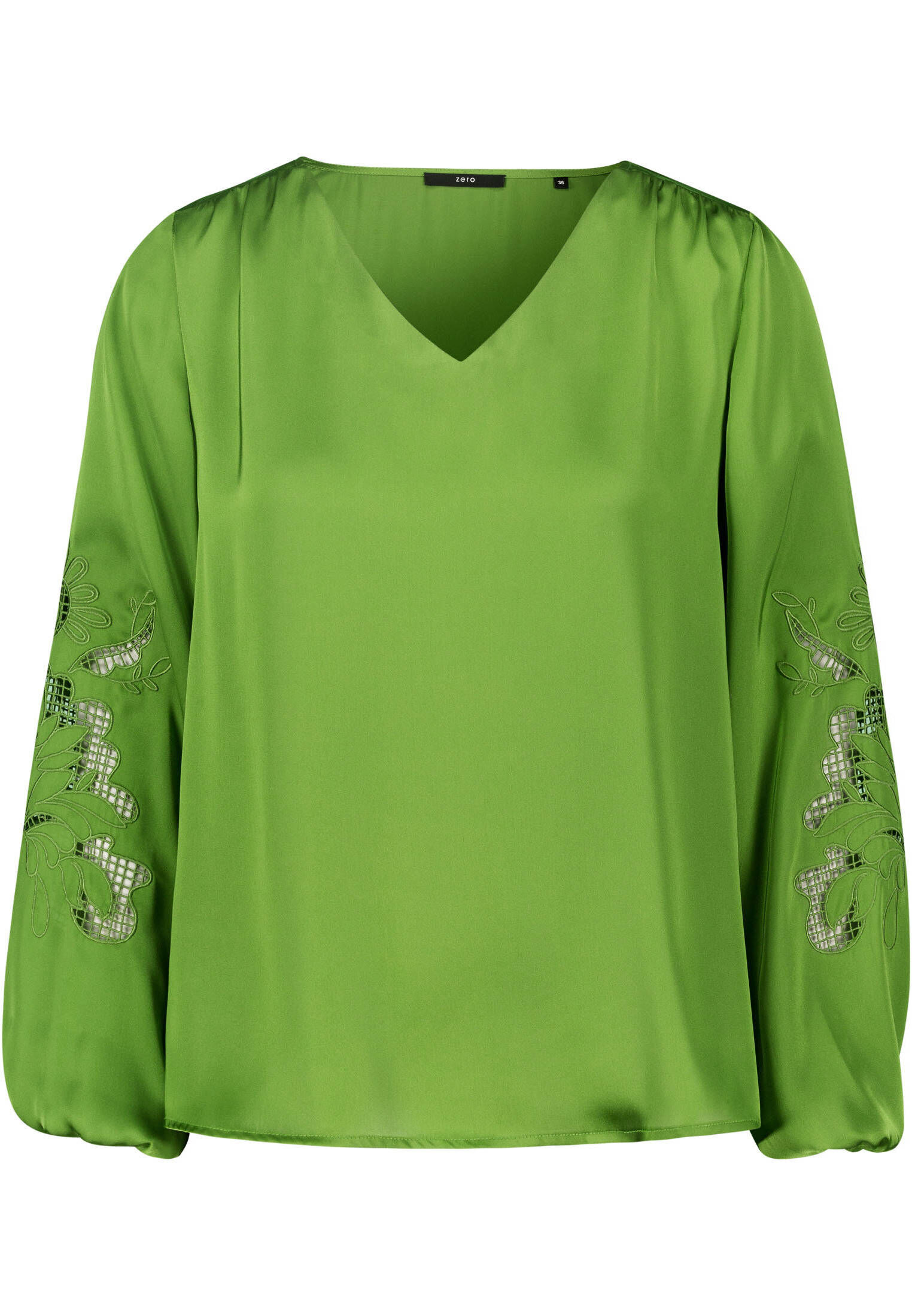 Damen Satinbluse - Color-Block Lässige Passform