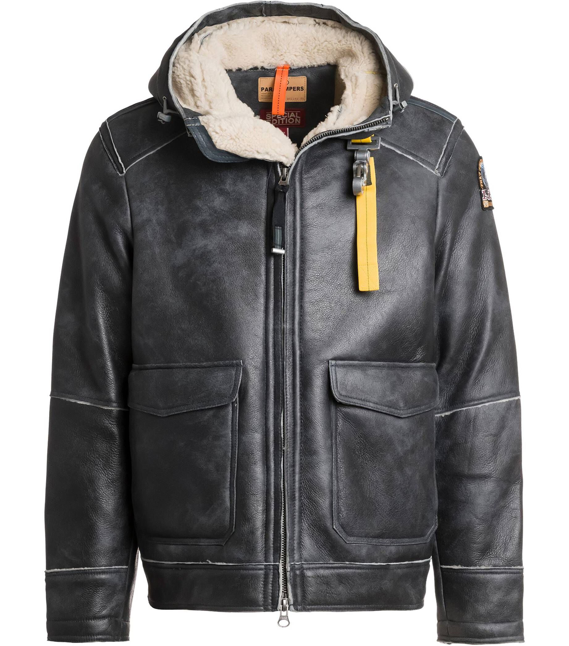 Parka OlivgrÃ¼n Herren Leder Jacke Lederjacke OlivgrÃ¼n Herren