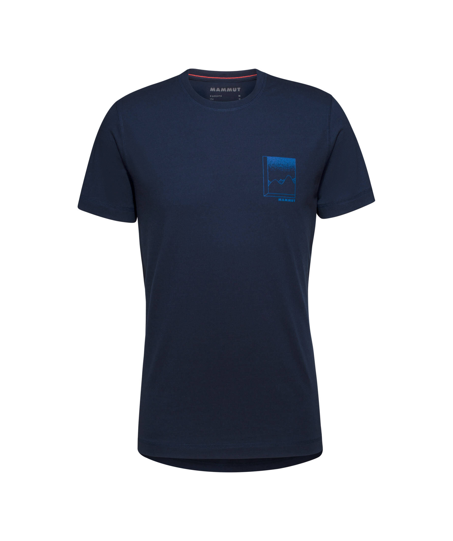 T-shirt Mammut Core Homme - Bleu Glace Profonde - Escalade Outdoor - Neuf