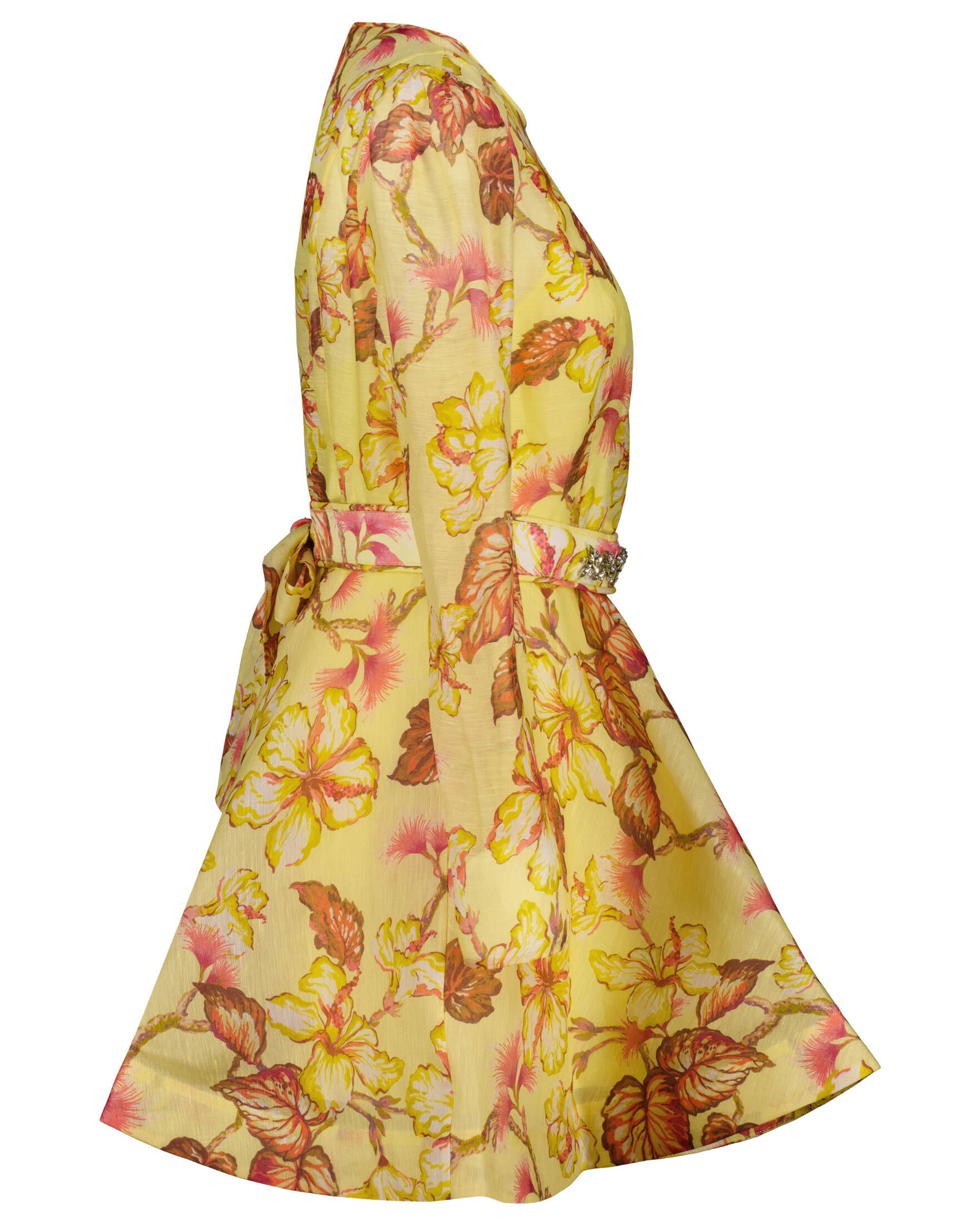 Damenkleid Giselle – Rosa Bleistift-Midikleid Mit Puffärmeln & Rautenausschnitt