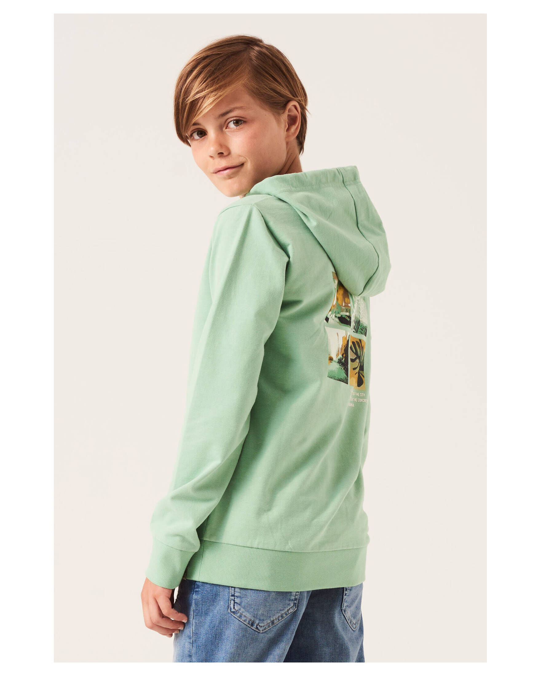 Garcia Jungen Hoodie Mit Backprint - Lässiger Troyer Mit Reißverschluss