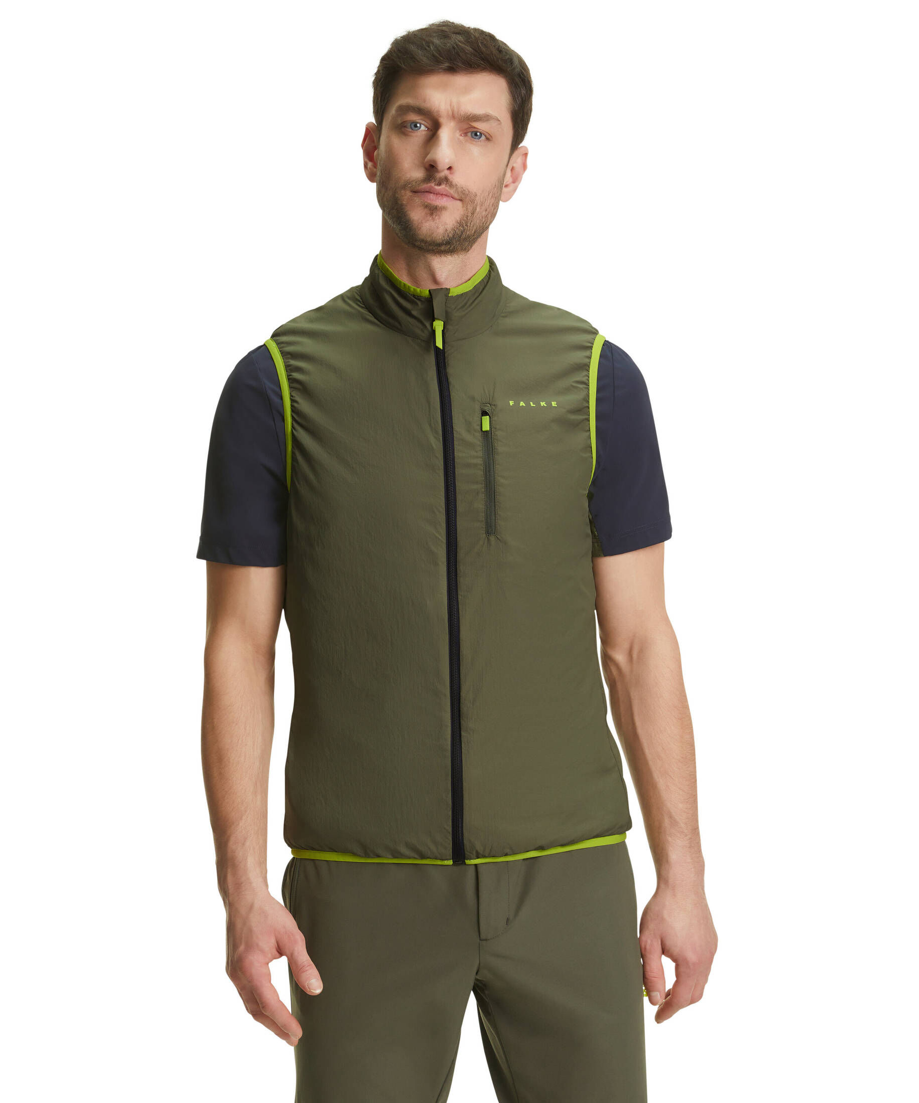 FALKE Herren Weste Fragment – Leichte Laufweste Mit PrimaLoft-Futter, Wind- Und Wasserabweisend, Elastisch, Mit Reißverschlusstaschen FALKE Herren Weste Fragment – Leichte Laufweste Mit PrimaLoft-Futter, Wind- Und Wasserabweisend, Elastisch, Mit Reißverschlusstaschen