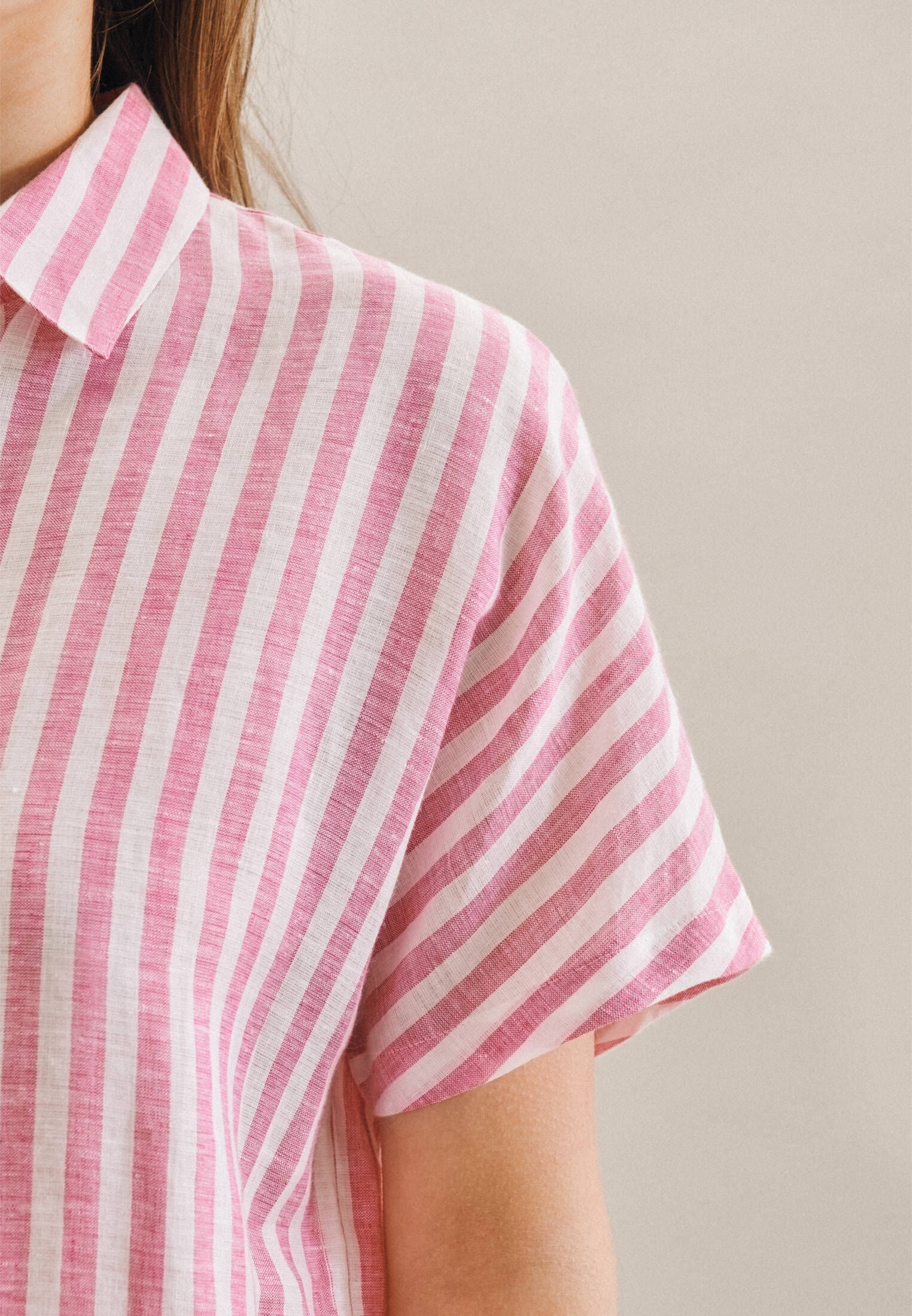 IQYU Leinen-Top Damen - Ärmellose Sommerbluse Oversize