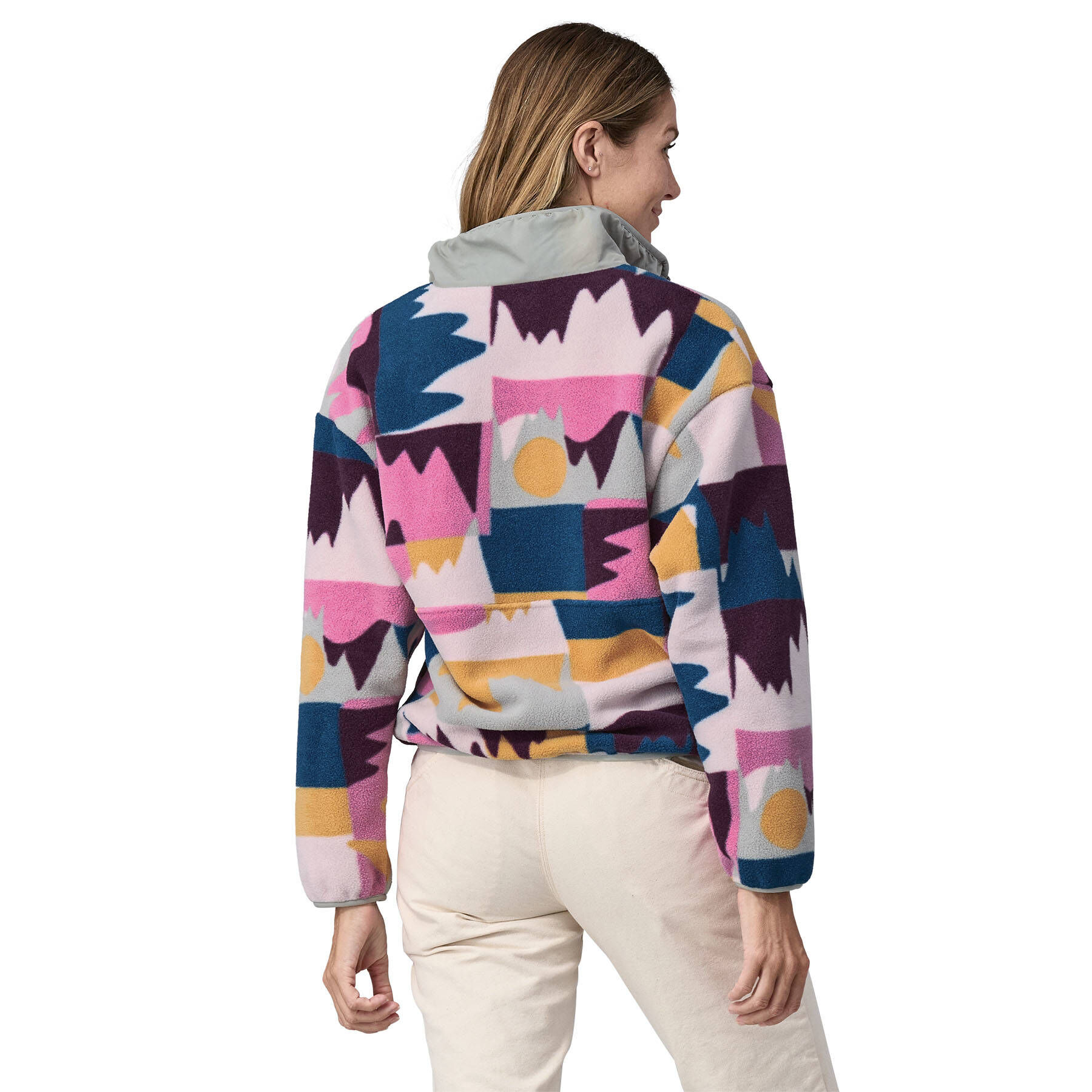 Fleece Pullover Damen Bunt