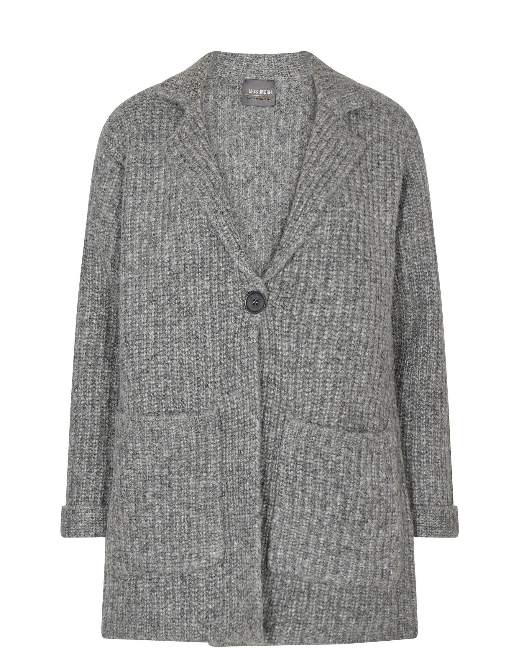 Blonda Damen Strickjacke – Zopfstrickmuster, Viskose-Mix, Mit Knopfleiste
