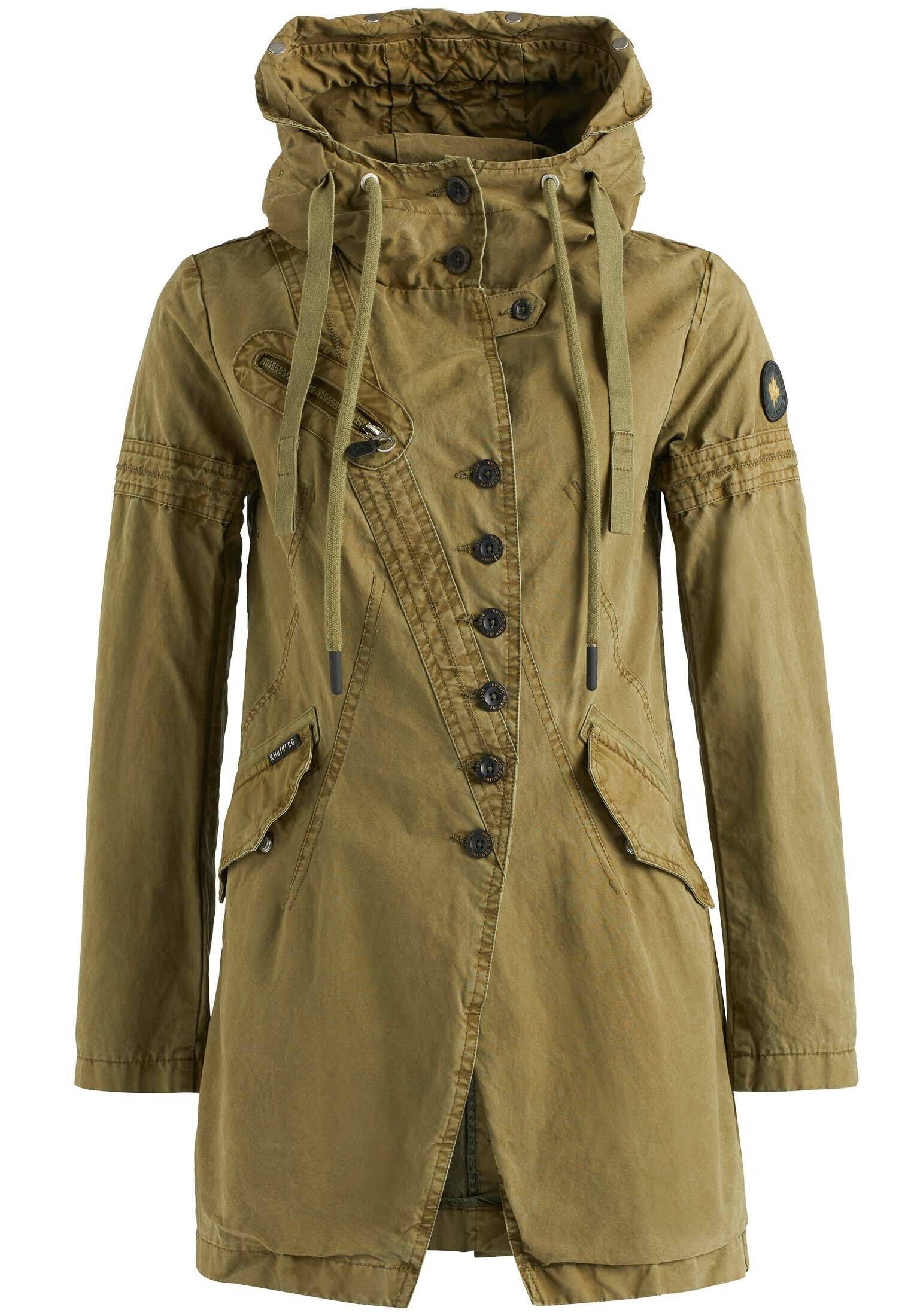 Khujo Mantel Olive Damen Beige Khujo Wintermantel Khujo Parka