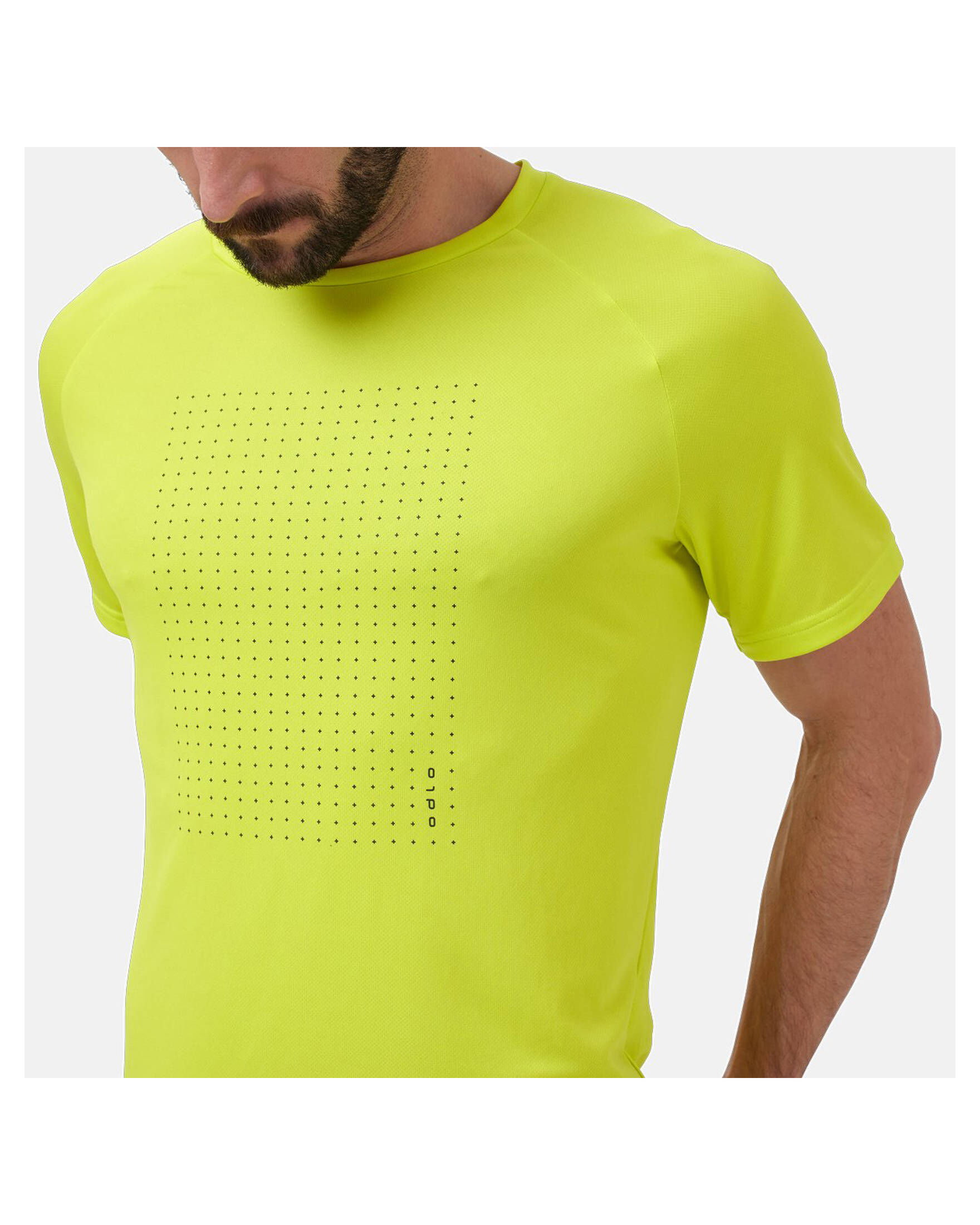 Odlo Herren Laufshirt Essential Print – Kurzarm, Atmungsaktiv, Aus Recyceltem Polyester