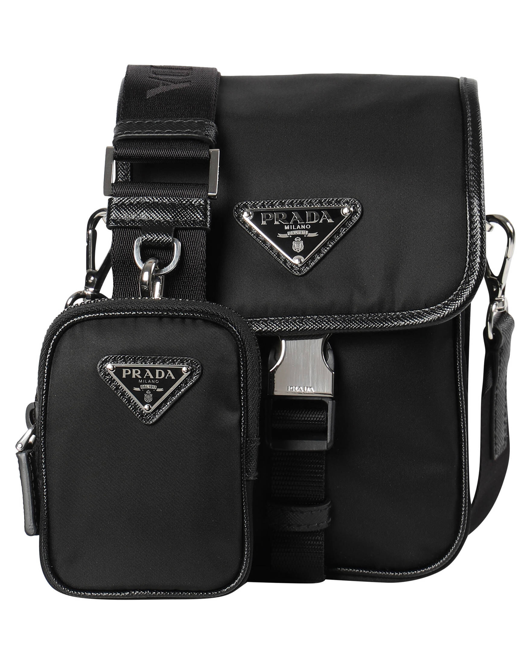 Prada Umhangetasche Schwarz