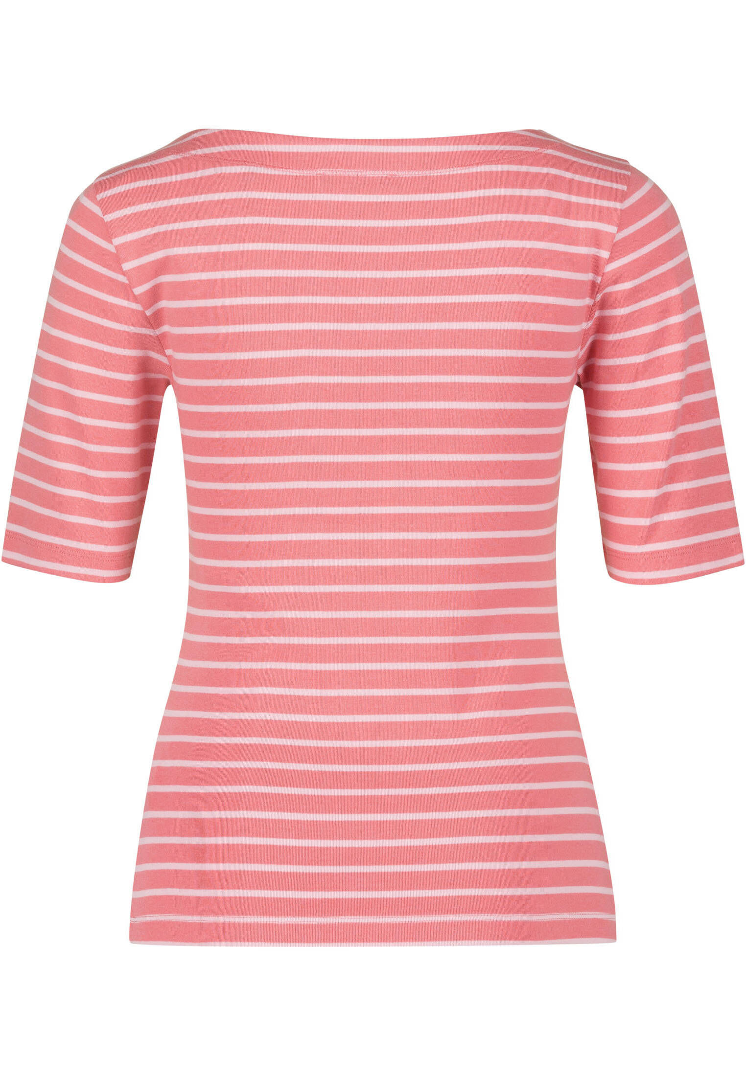 Damen Shirt Gestreift - Baumwolle Modal Mix Mit Dropped Shoulders