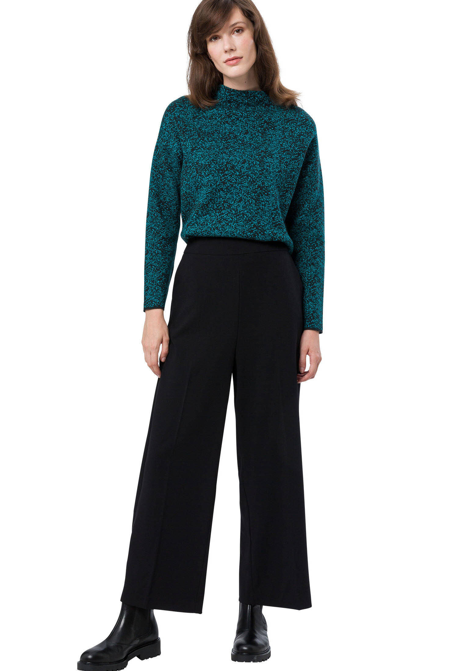 Damen Pullover Mit Stehkragen Von Street One - Feinstrick, Langarm, Bequemer Tragekomfort
