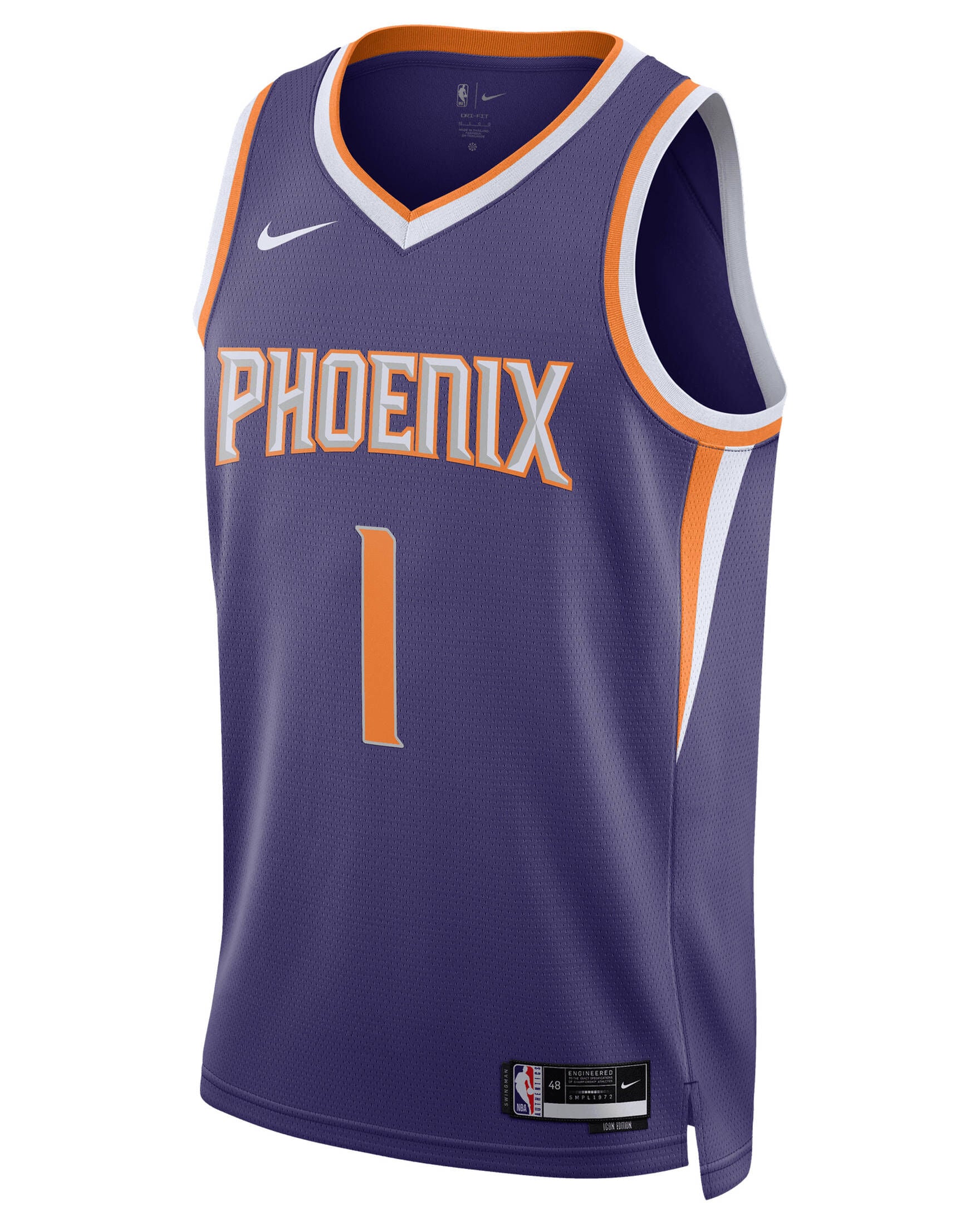 Nike Dunk Devin Booker Phoenix Suns Icon Edition Swingman Jersey ...