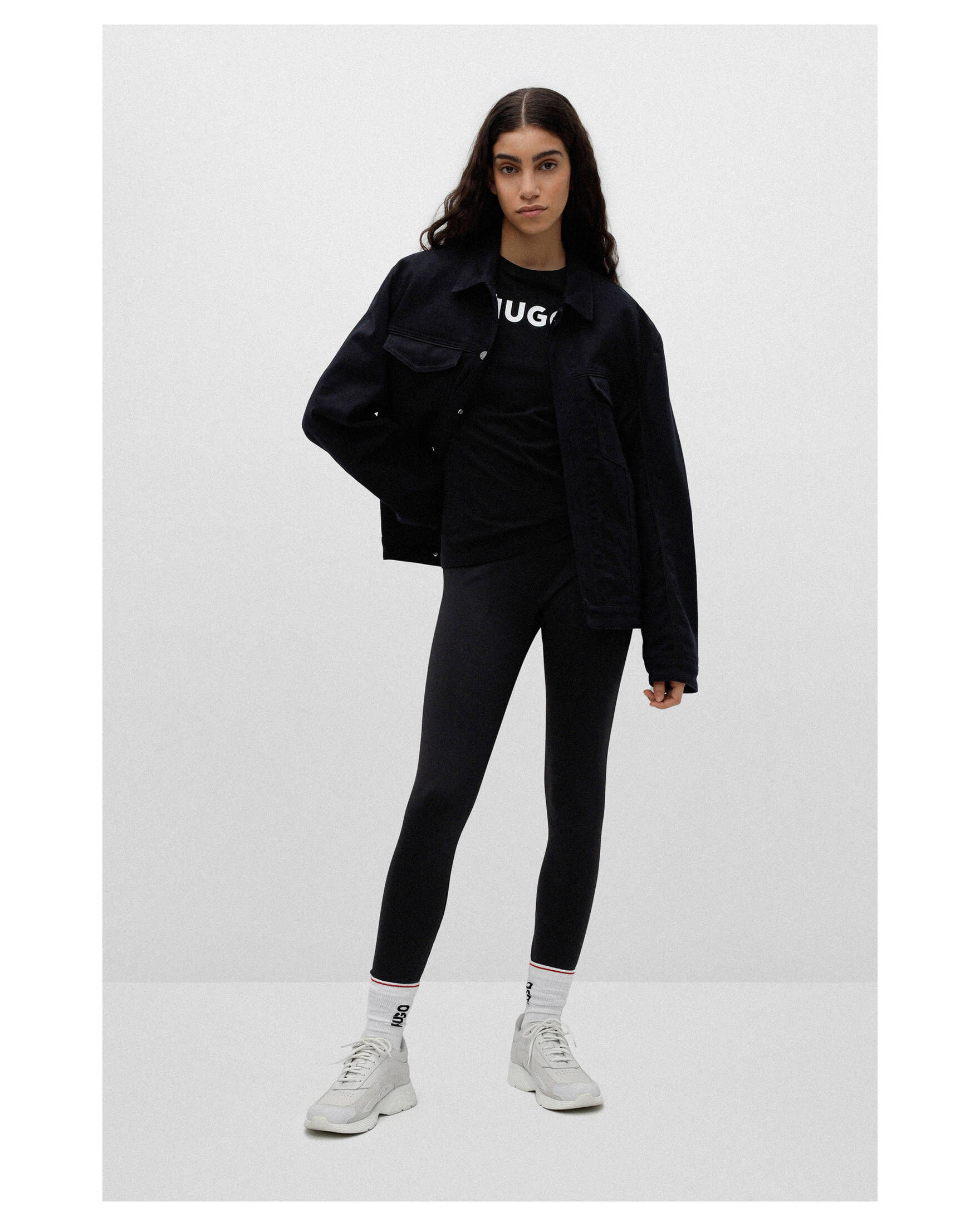HUGO Damen T-Shirt – Cropped, Lockerer Schnitt, Mit Logo | Lässiges Basic Für Jeden Tag