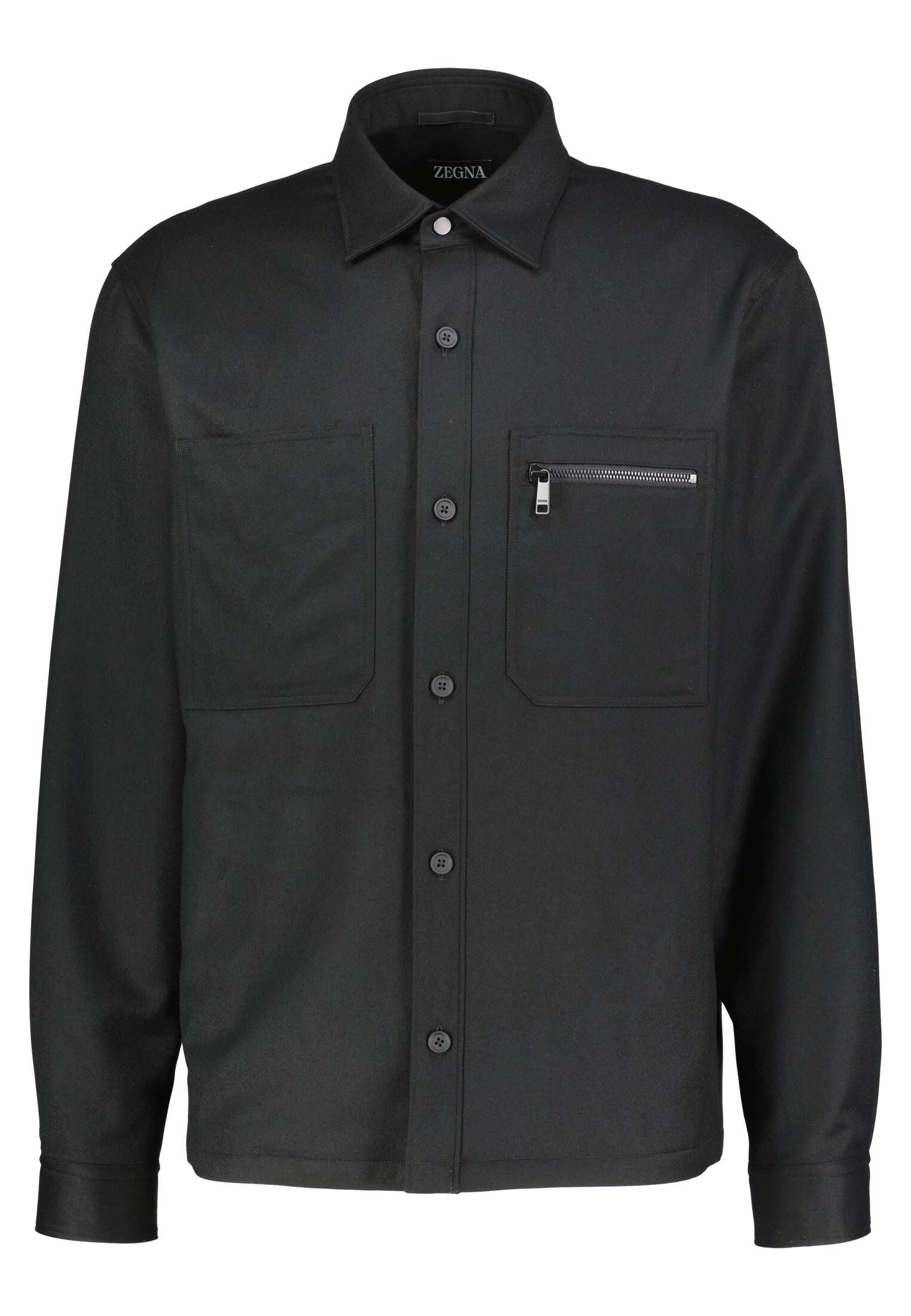 Zegna Herren Hemdjacke aus Merinowolle TECHMERINO OVERSHIRT in