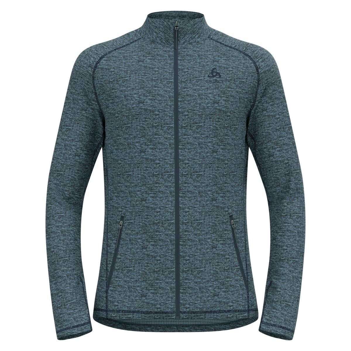 Odlo Herren Tencia Fleecejacke – Langarm, Mit Reißverschluss, Gerastertes Stretchfleece Für Outdoor