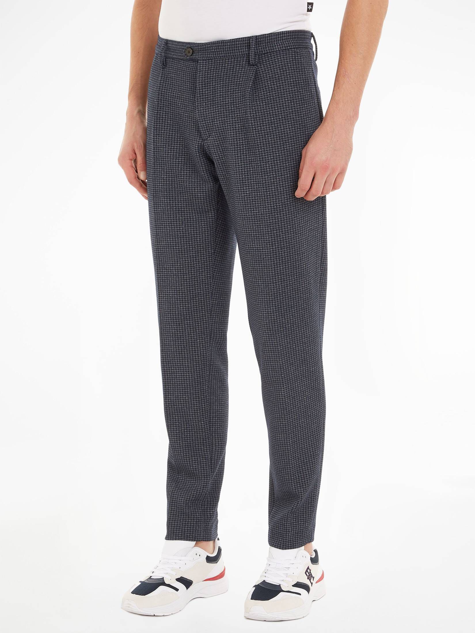 Herren Chinohose Mit Elastikbund - Business Freizeithose, Gerade Beinform