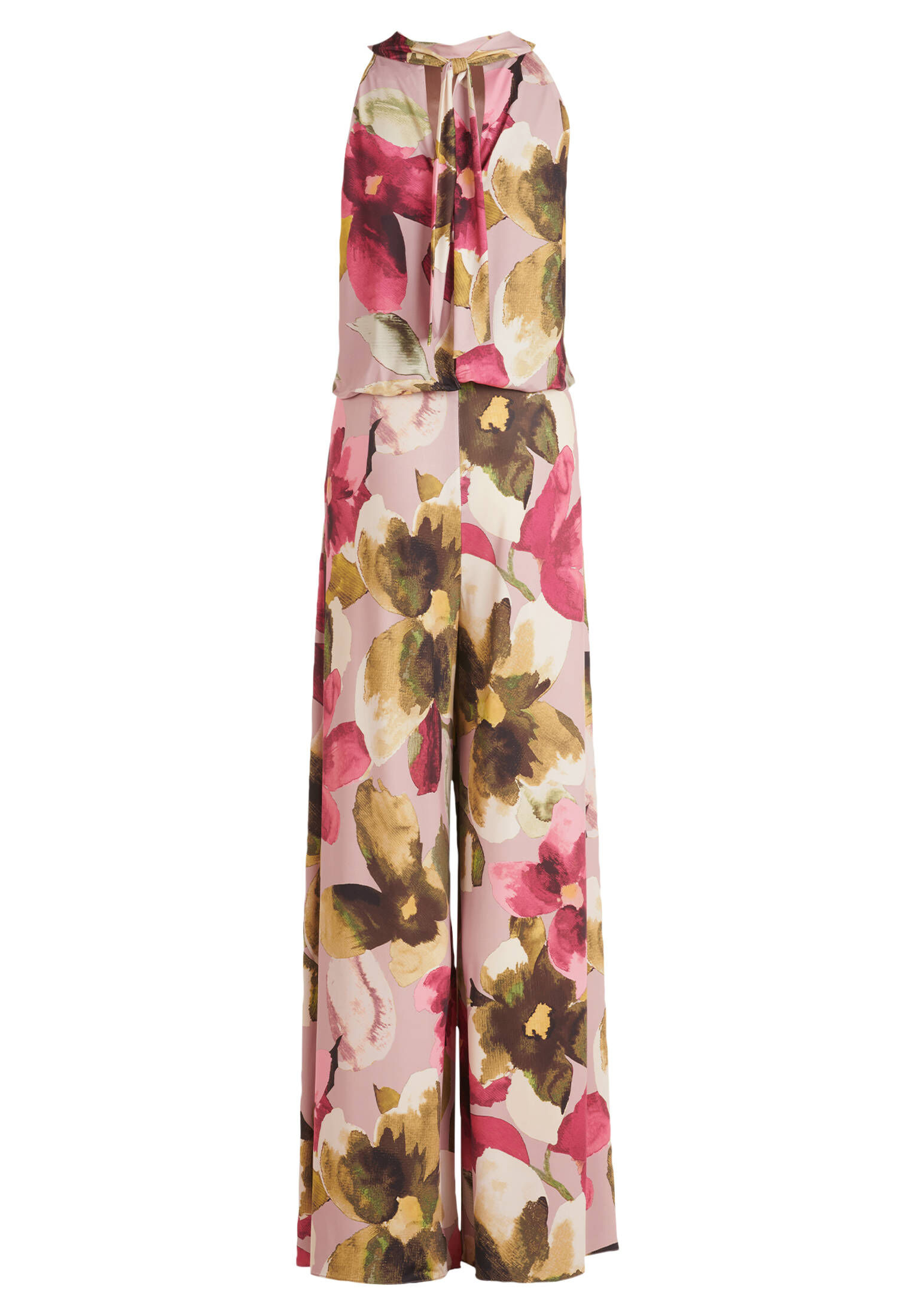 Damen Jumpsuit Baumwolle Künstlerisch Floral mit Seitentaschen main image 1