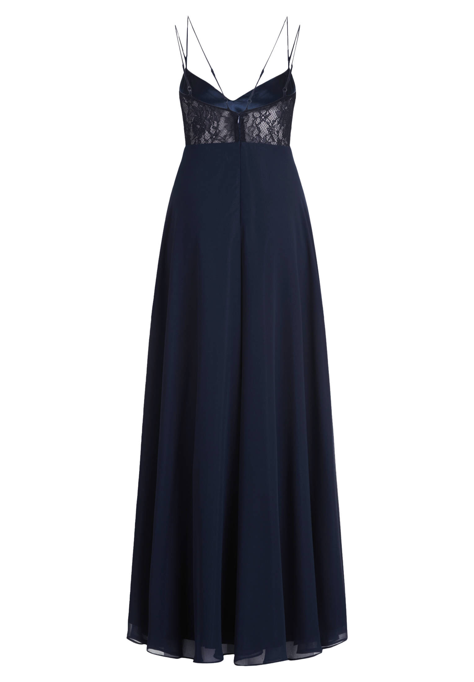 Vera Mont Damen Abendkleid Mit Spitze - Elegantes Chiffon Maxikleid
