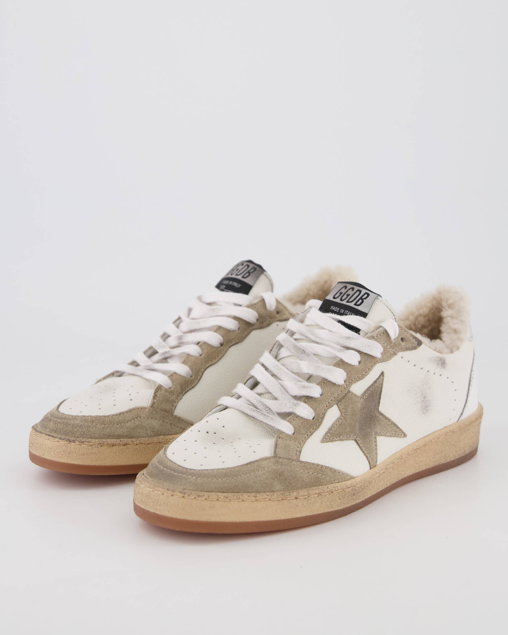 shearling lined golden goose sneakers
