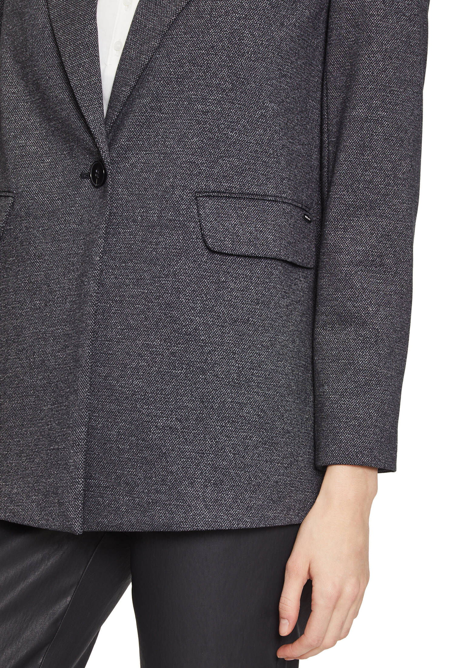 Betty & Co Damen Blazer Dunkelblau - 70cm Longblazer Tailliert