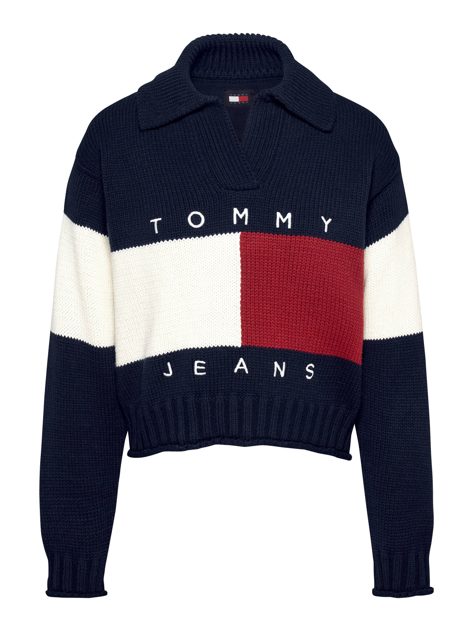 Zalando Tommy Jeans Sweatshirt Flag Strickpullover Roter Hilfiger - Main Image