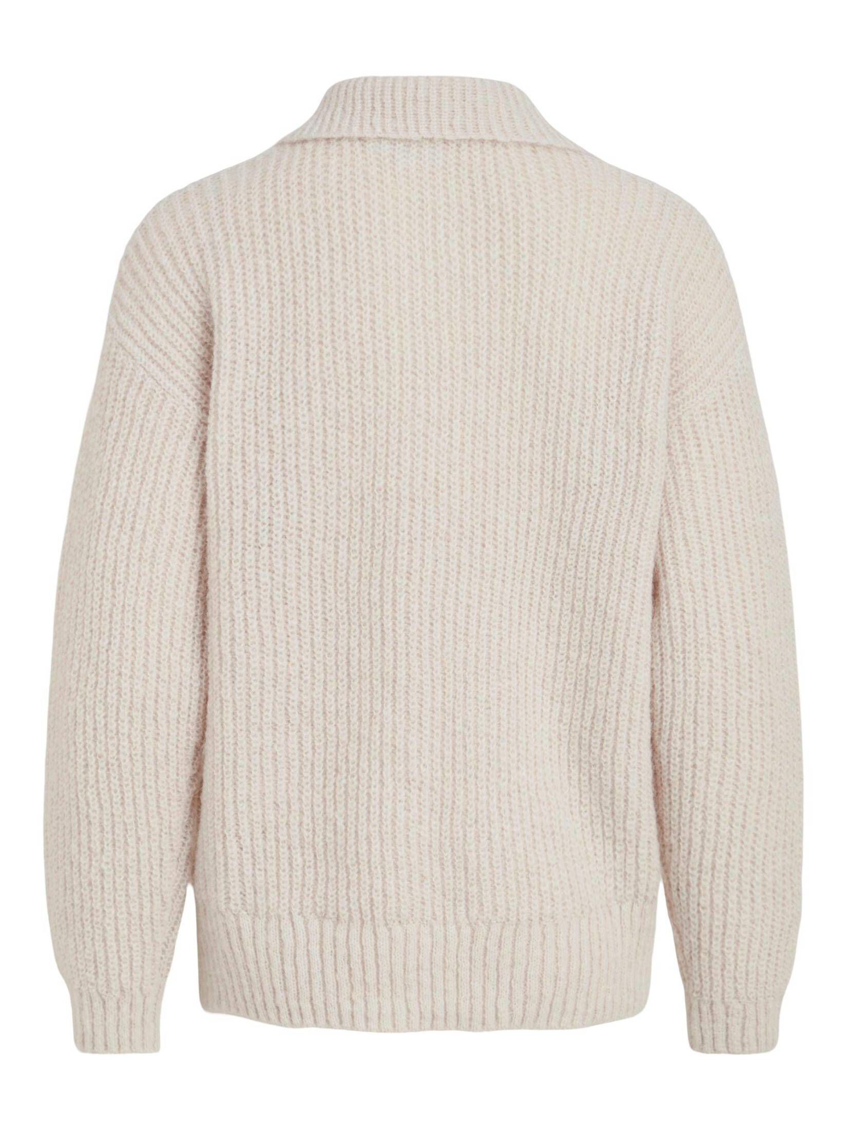 Vila Damen Strickpullover Mit Hohem Kragen – Weicher, Dehnbarer Stoff, überschnittene Ärmel