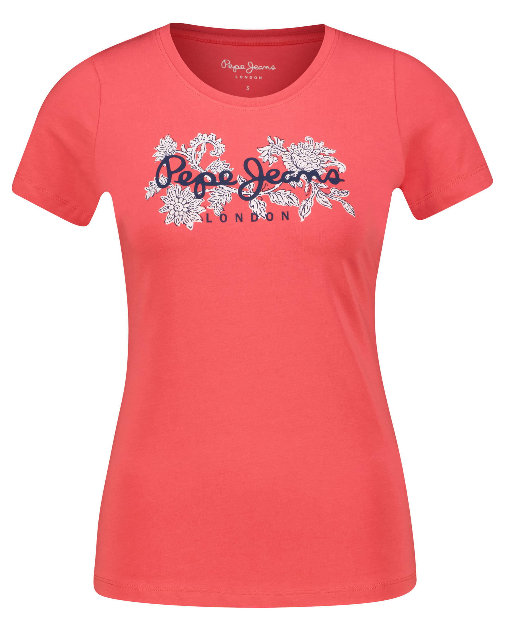 Pepe Jeans Damen Elva T-Shirt - Langarm Mit Logo-Print