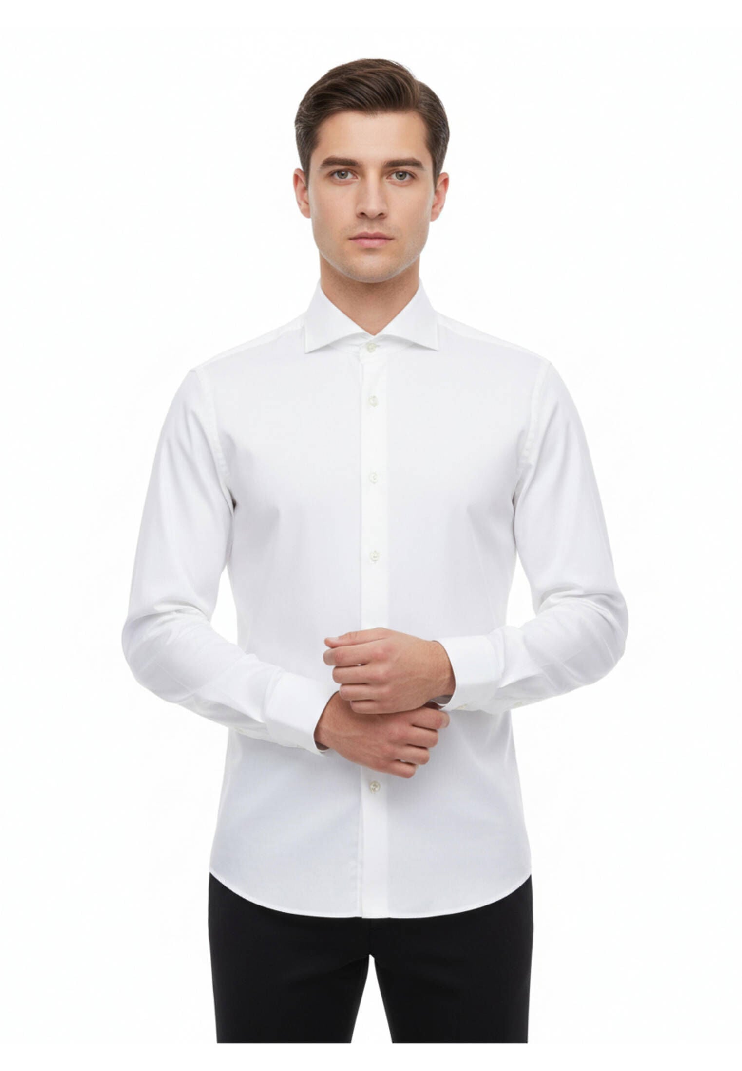 Elegantes Herren Hemd Weiss Fotosnull