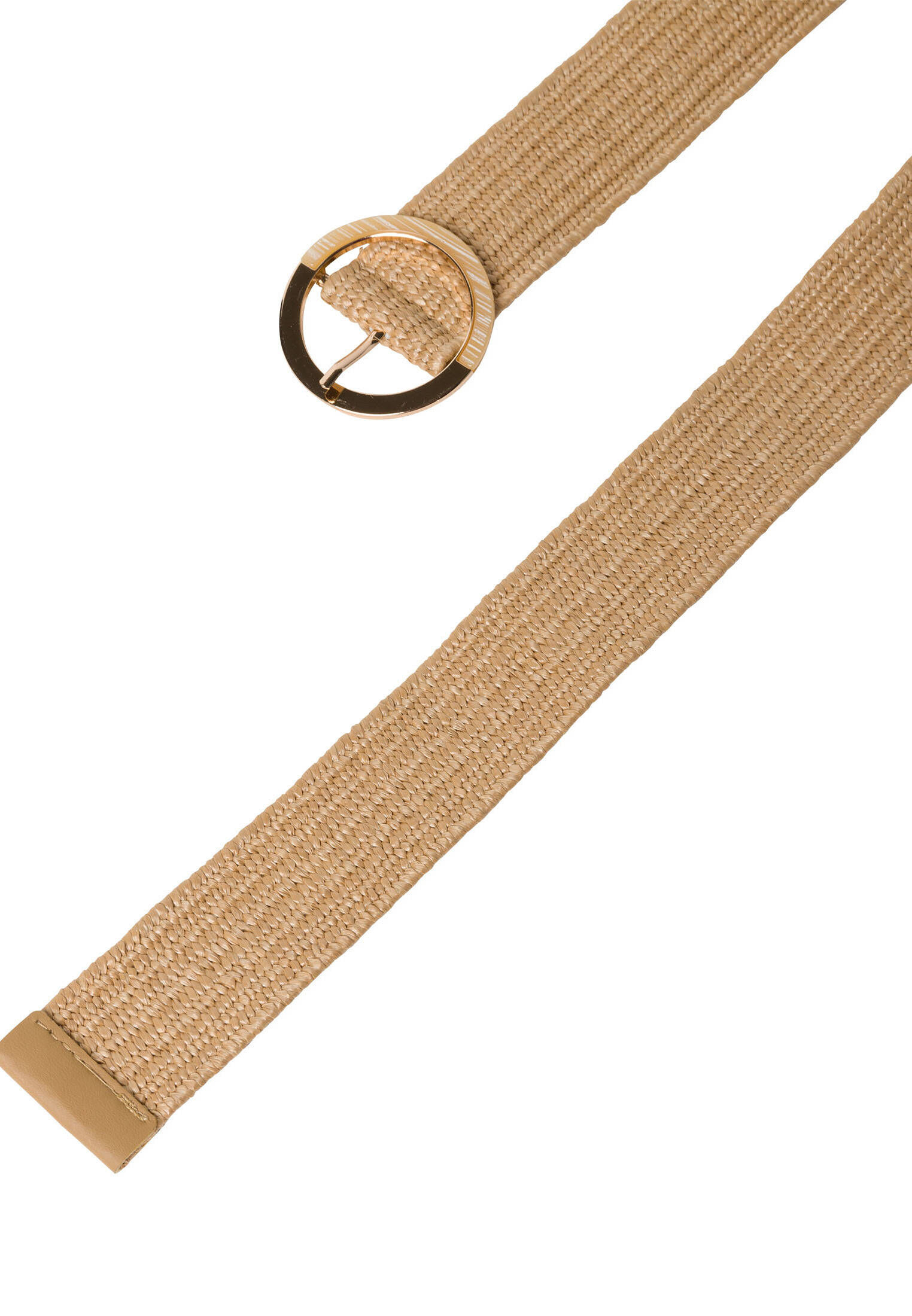 XPJYUA Damen Stroh Gürtel - Geflochtener Sommergürtel Mit Runder Schnalle