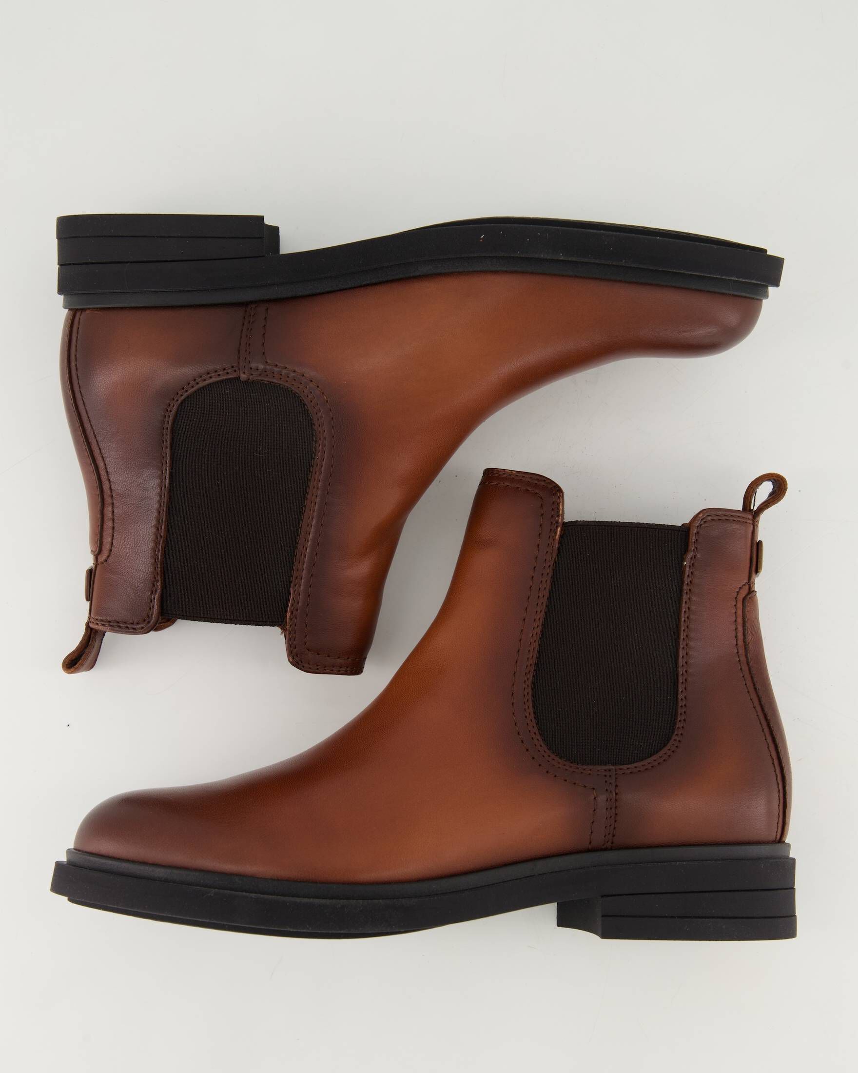 Chelsea Boots Damen Leder Braun