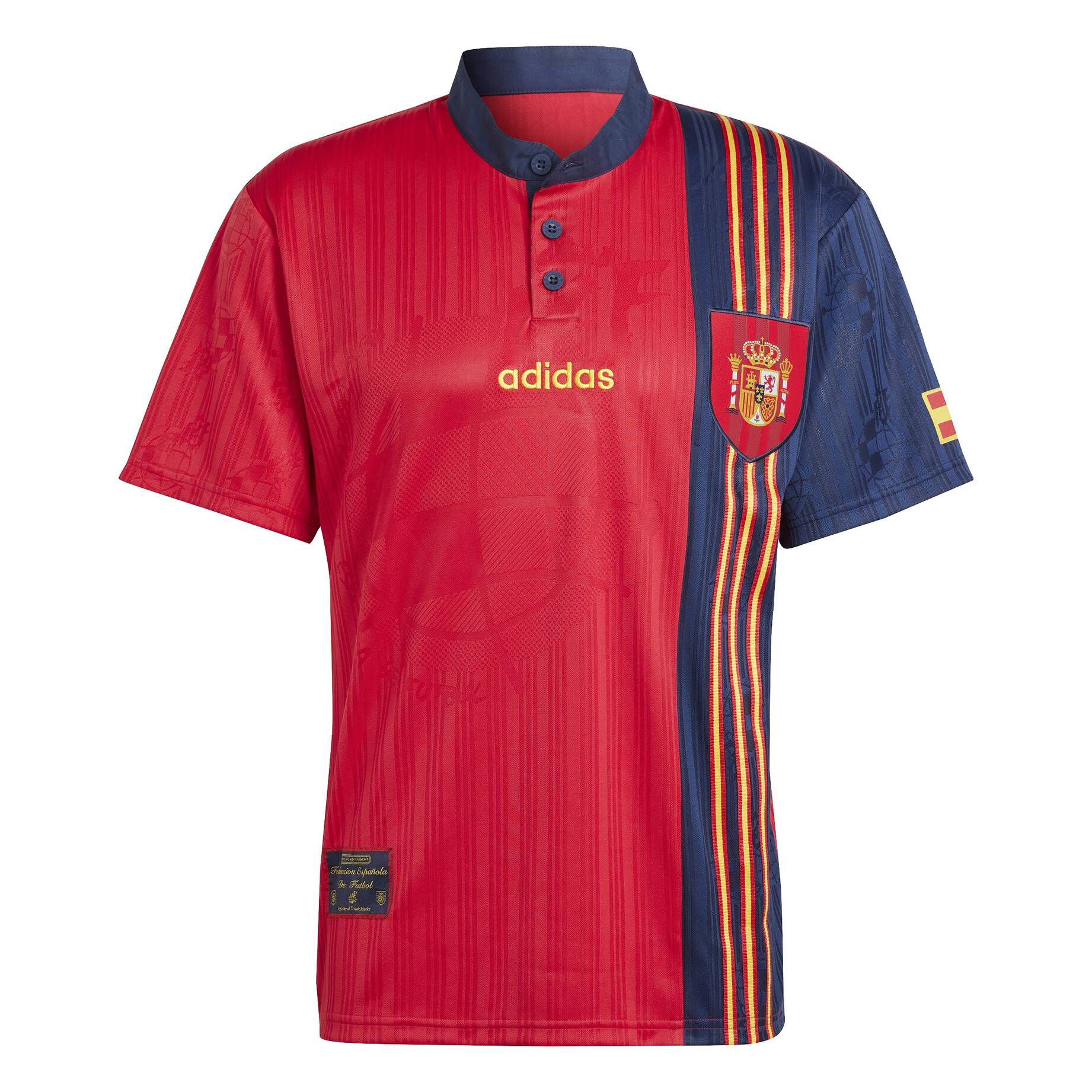 スペイン代表　1996　ユニフォーム　L　adidas　アディダス　レッド Herren Fußballtrikot SPANIEN 1996