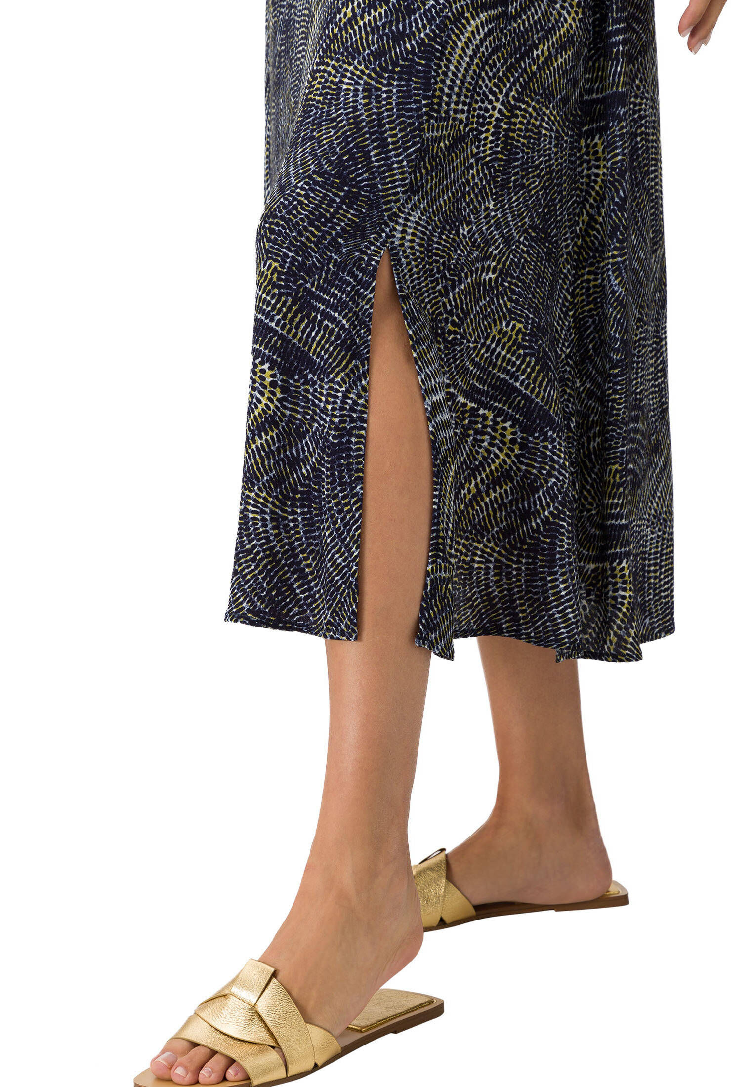 Vivicastle Damen Maxikleid Mit Langen Ärmeln – Tulpenform, Vorderer Schlitz, Lässig Elegant