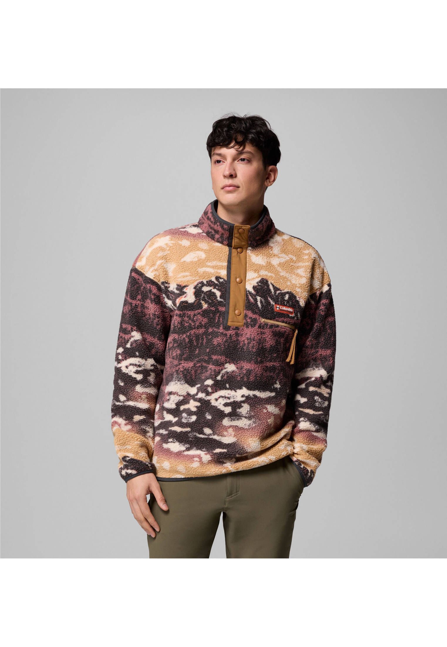 Columbia Herren Fleecepullover HELVETIA II PRINTED HALF SNAP
