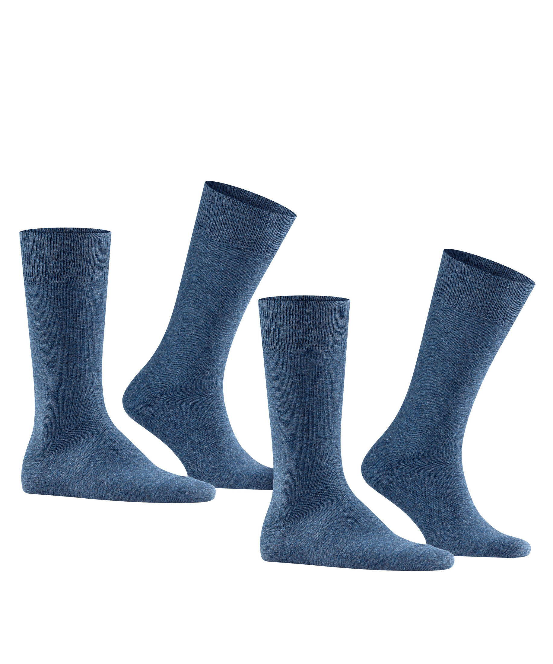 Falke Doppelpack Socke Swing marine blau 14633-6370 Basic Baumwolle 