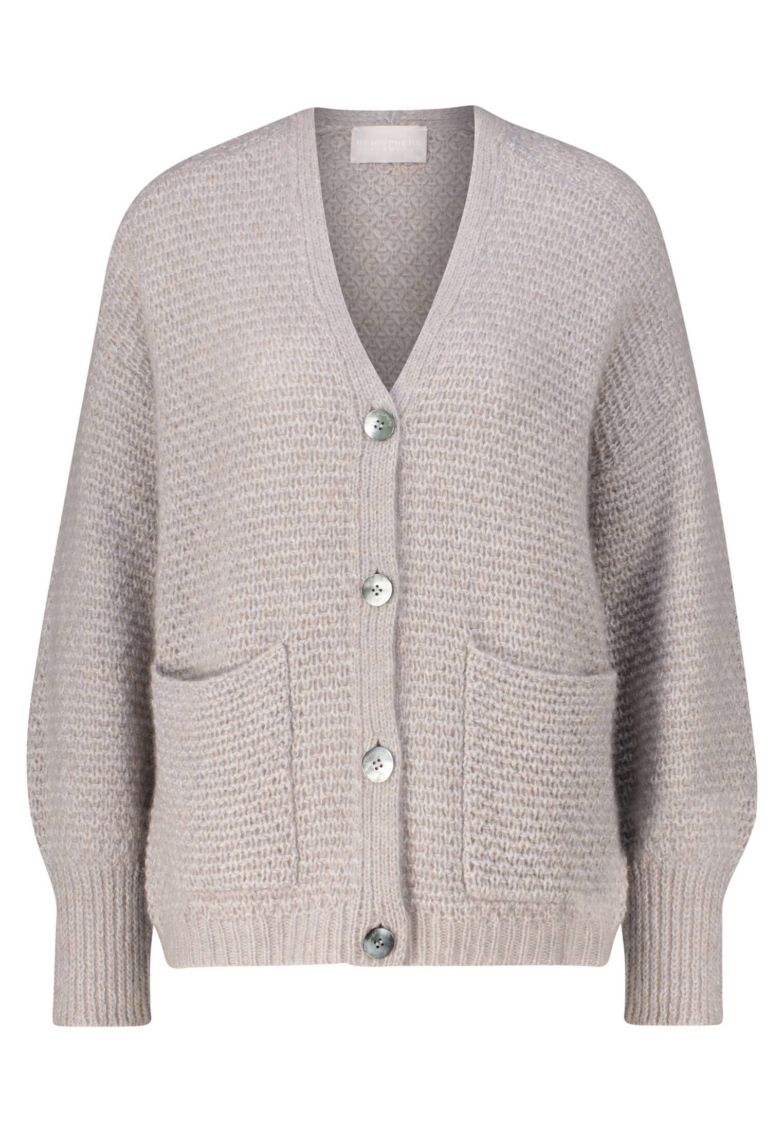 Cashmere Graue Grobstrickjacke Damen Hemisphere Damen