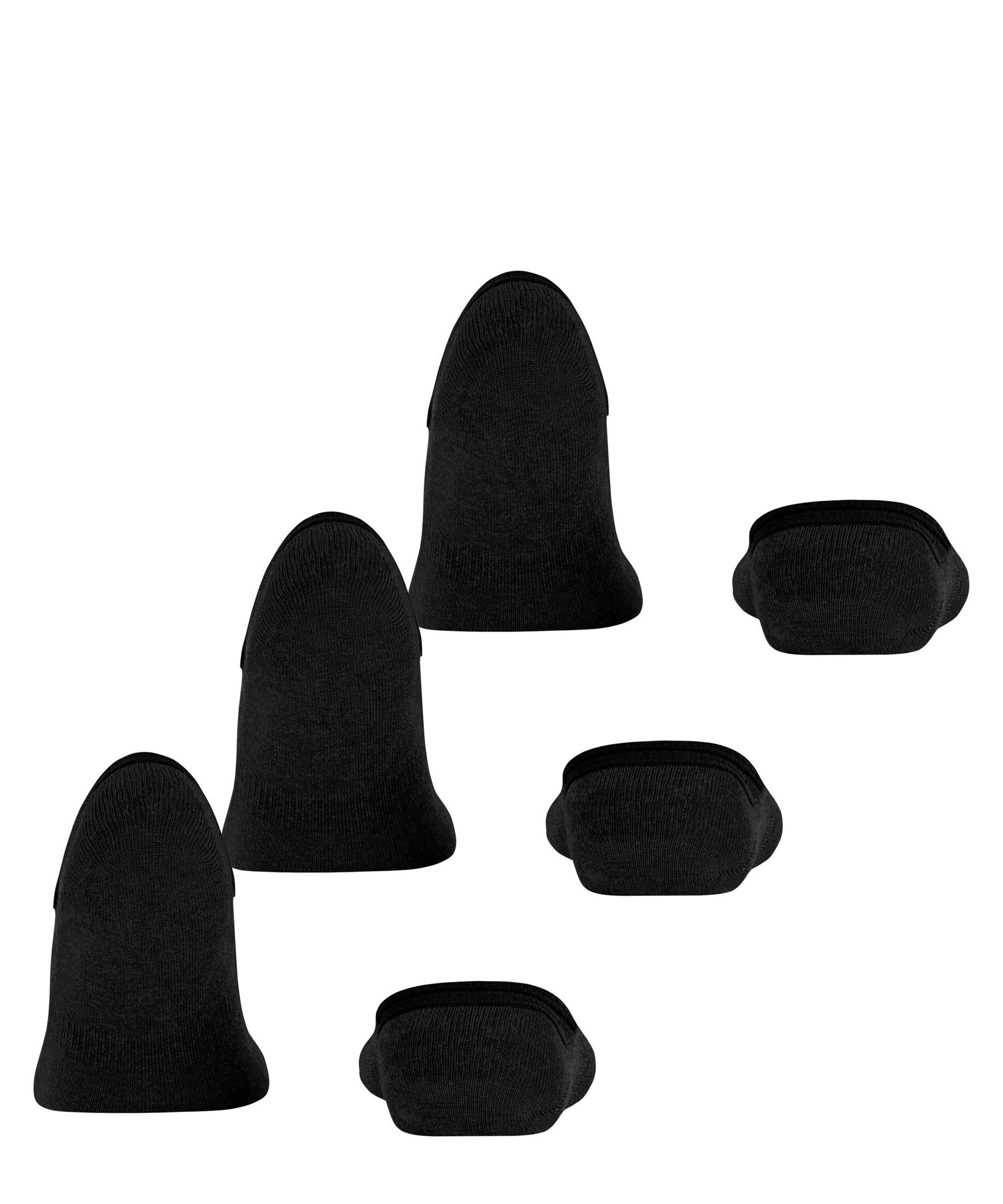 FALKE Uniseks-volwassene Liner sokken Cool Kick Invisible 3-Pack U IN Ademend Sneldrogend Onzichtbar eenkleurig 3 paar, Zwart (Black 3000), 37-38