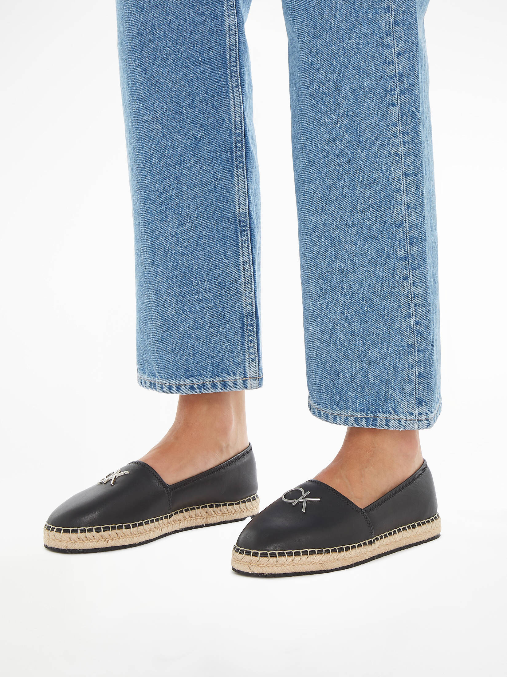 Luxus Espadrilles Leder Damen Bild