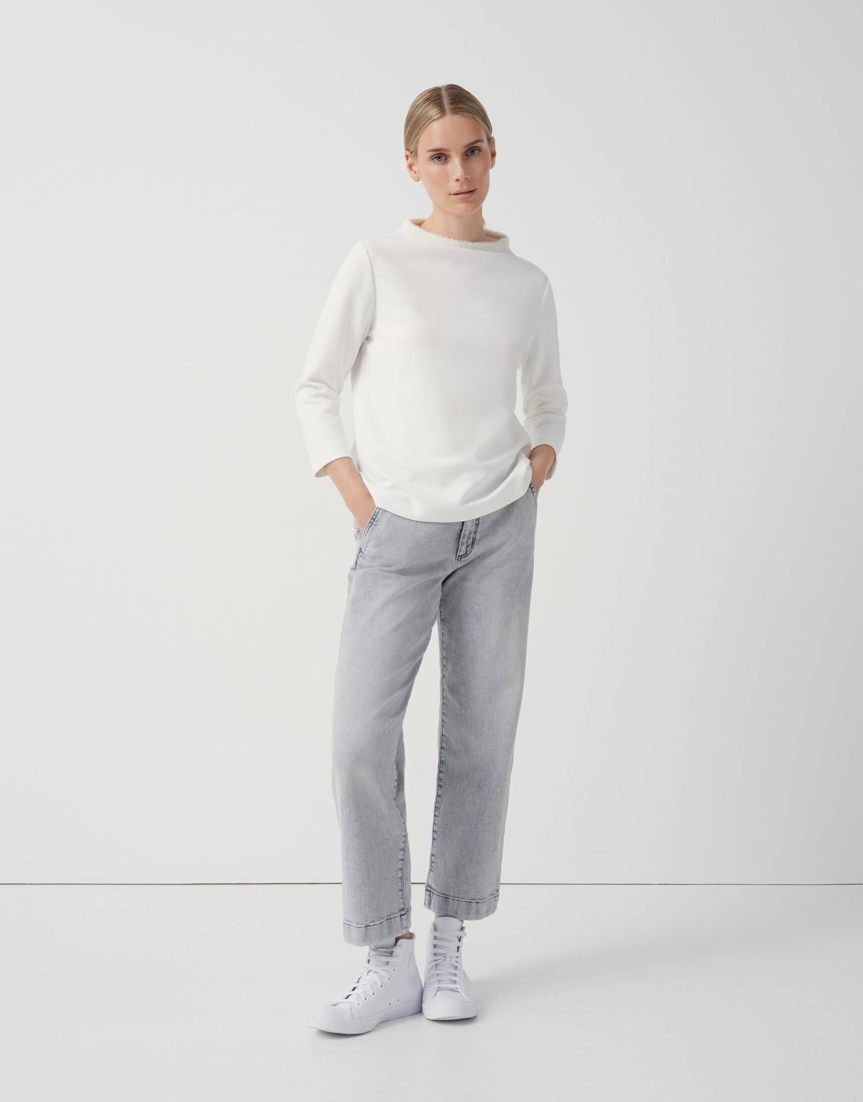 Someday Damen Jerseyshirt Kurzarm - Mélange Regular Fit | Weiches Punto Di Roma Material