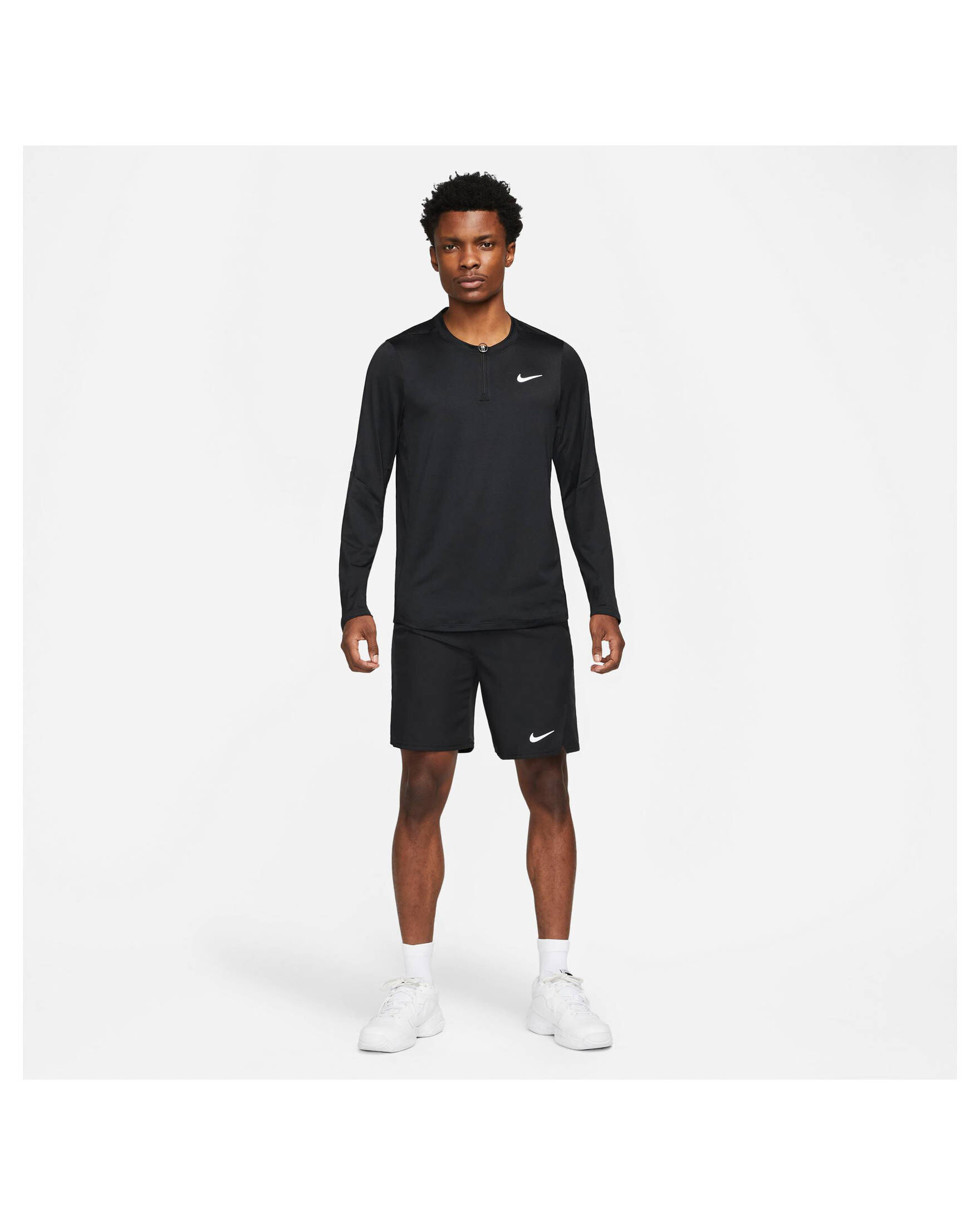 Nike Herren TennisShirt COURT DRIFIT ADVANTAGE Slim Fit Langarm in