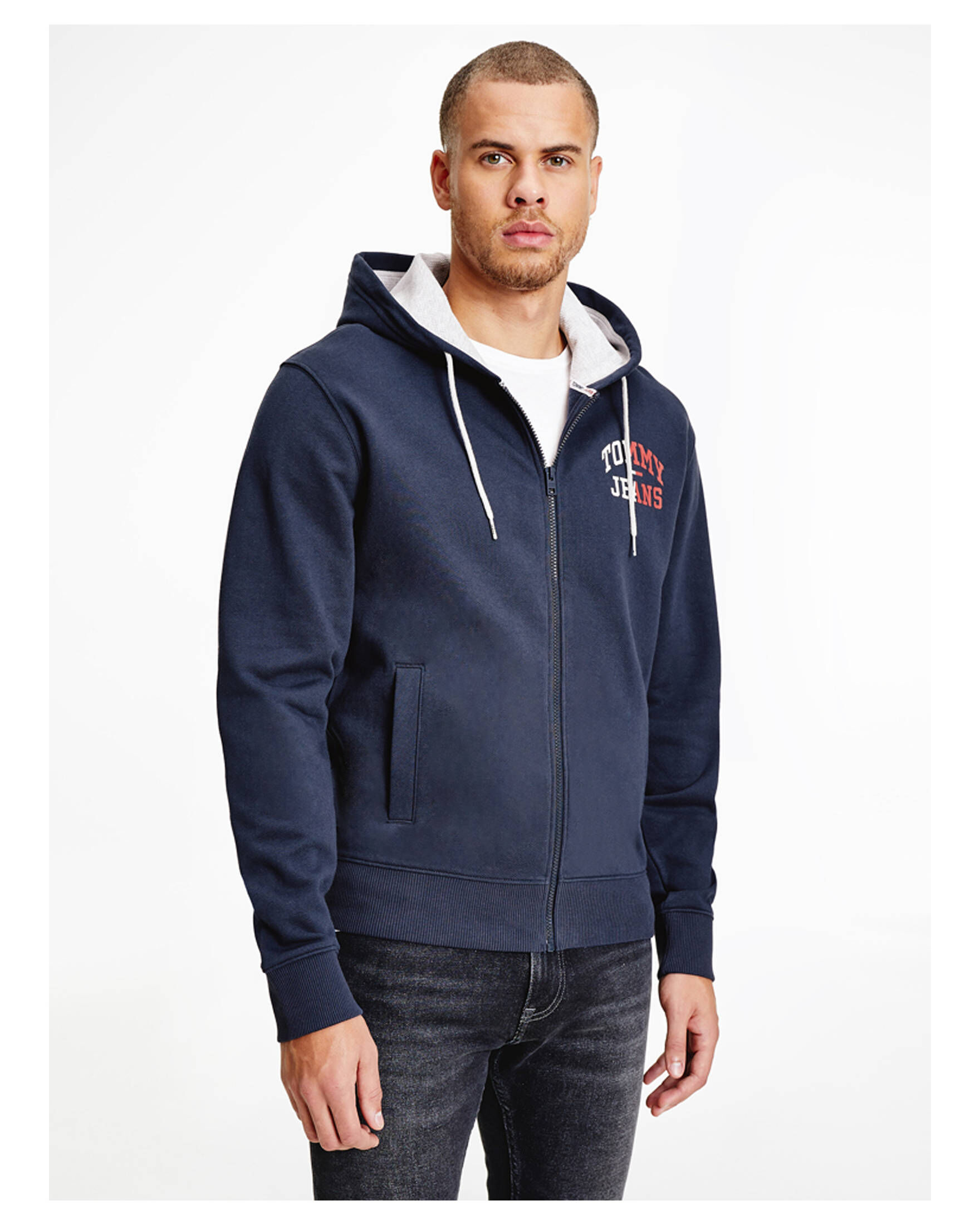 mit kapuze jeansjacke herren