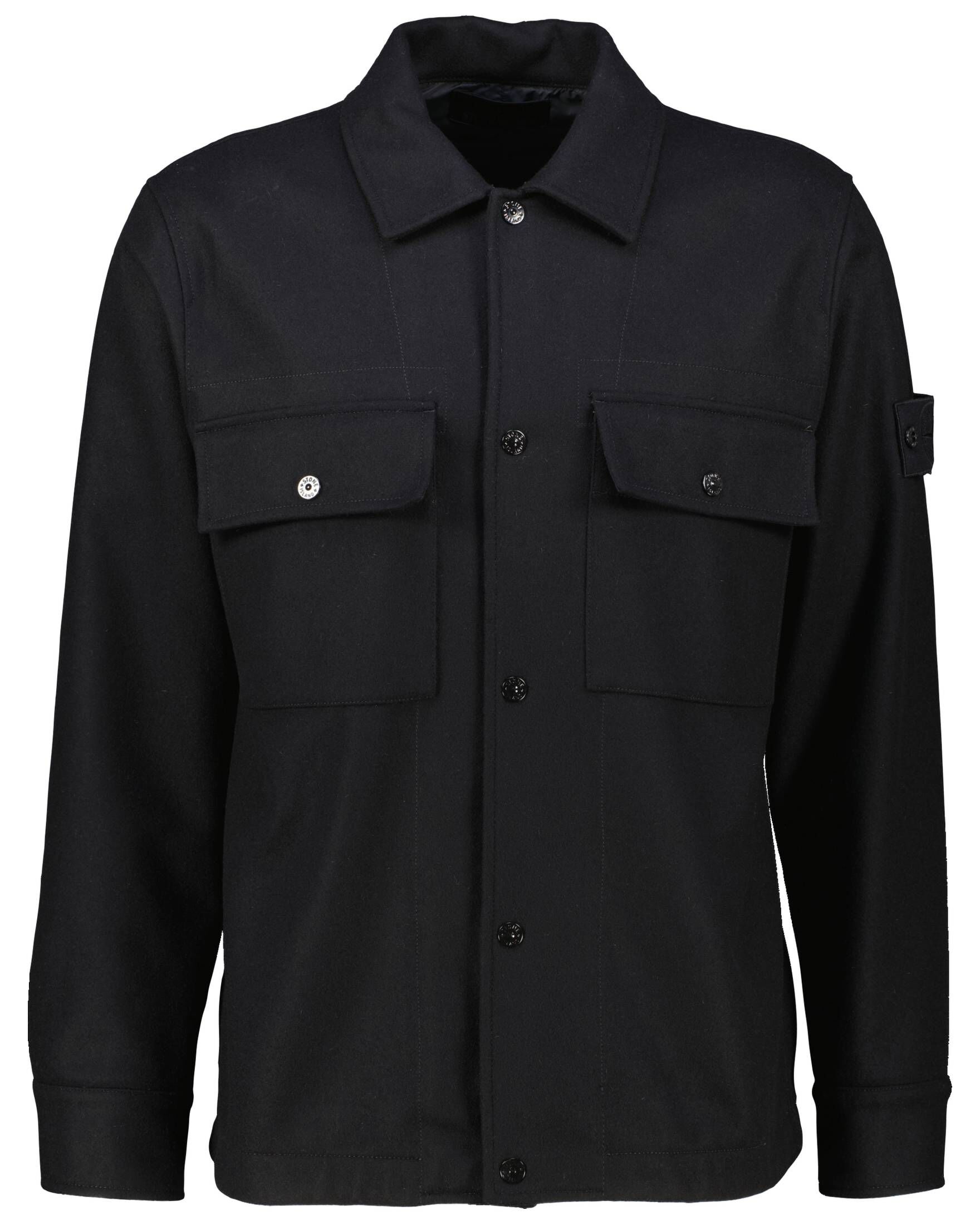 Black stone island overshirt discount