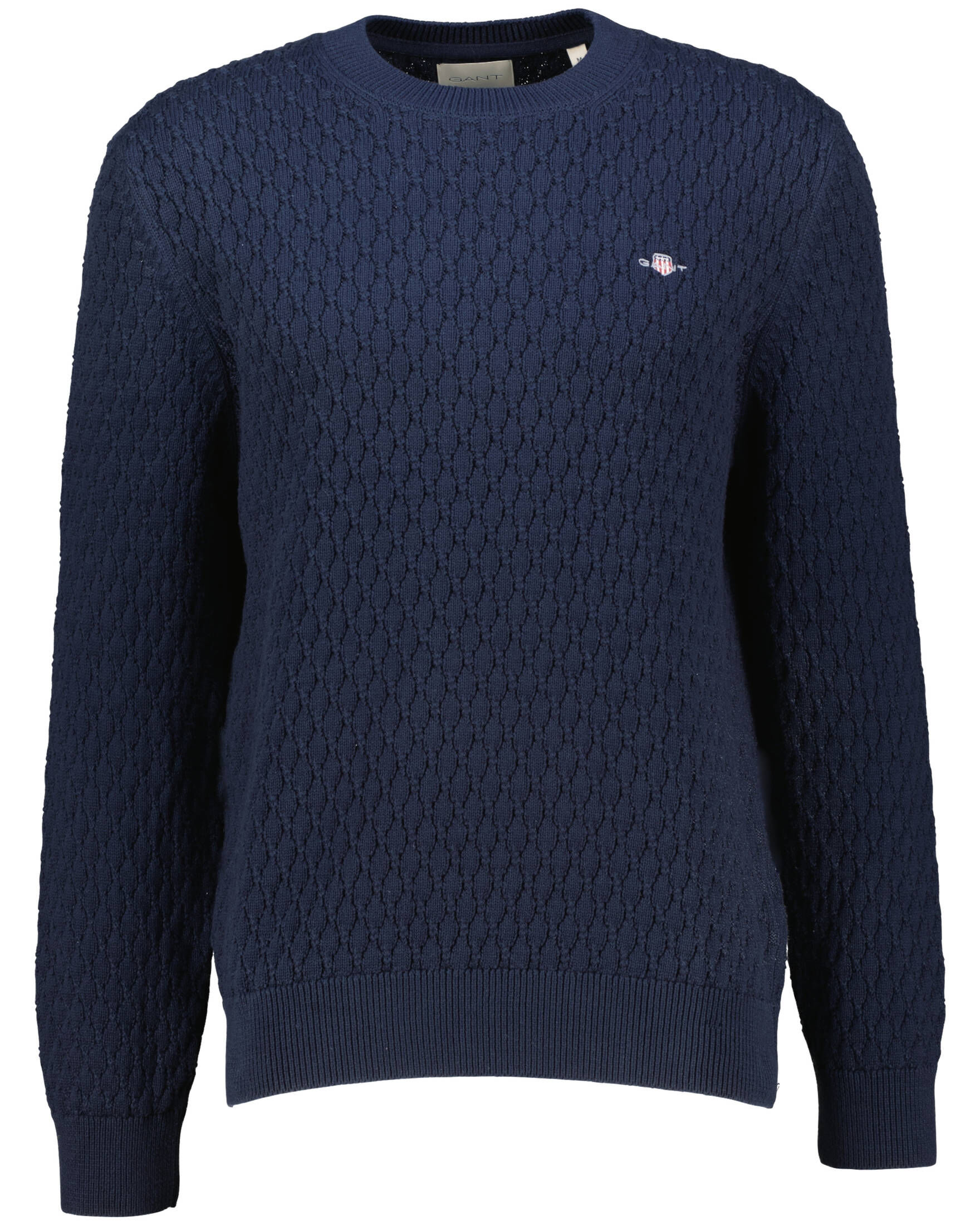 GANT Herren Pullover Aus 100% Baumwolle - Klassischer Rundhals Mit Logo-Stickerei