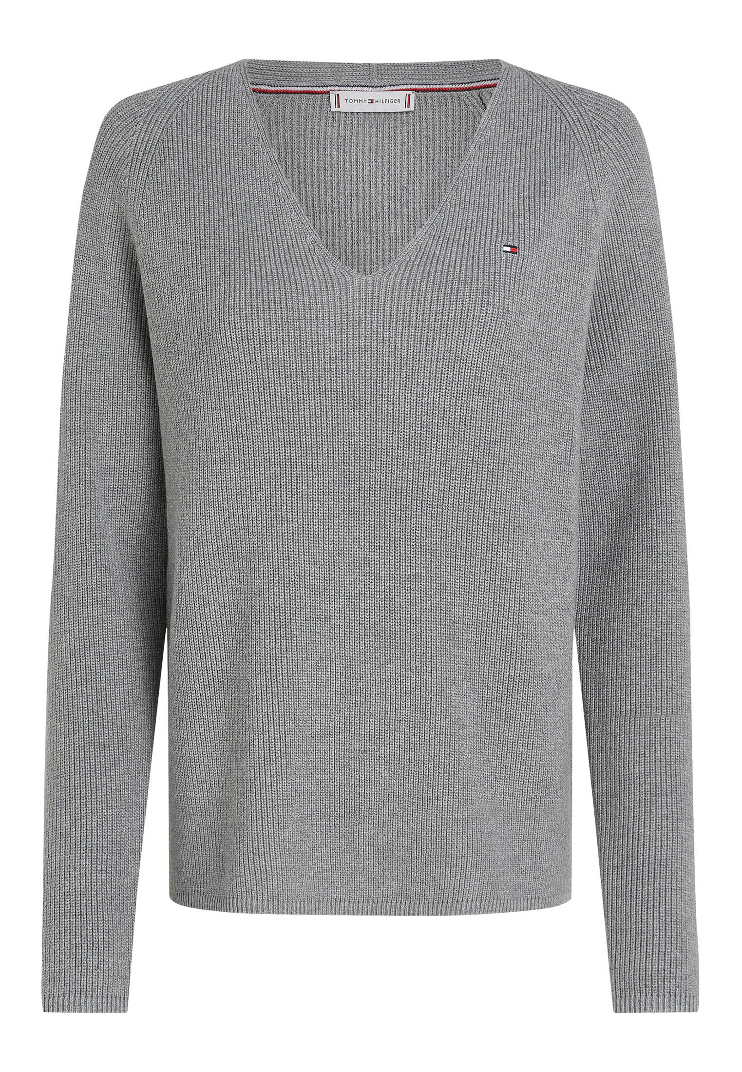 V Neck Tommy Hilfiger Pullover Zopfmuster Damen Zopfmuster Tommy