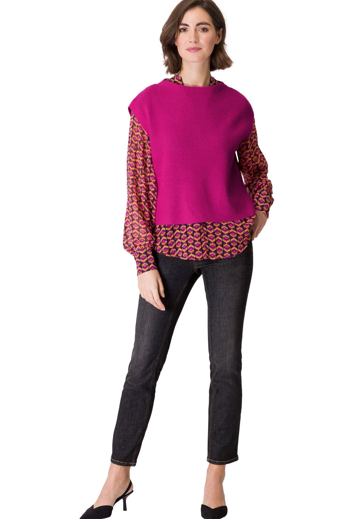Pullover Damen WNEEDU Oberteile Damen Rundhalsausschnitt