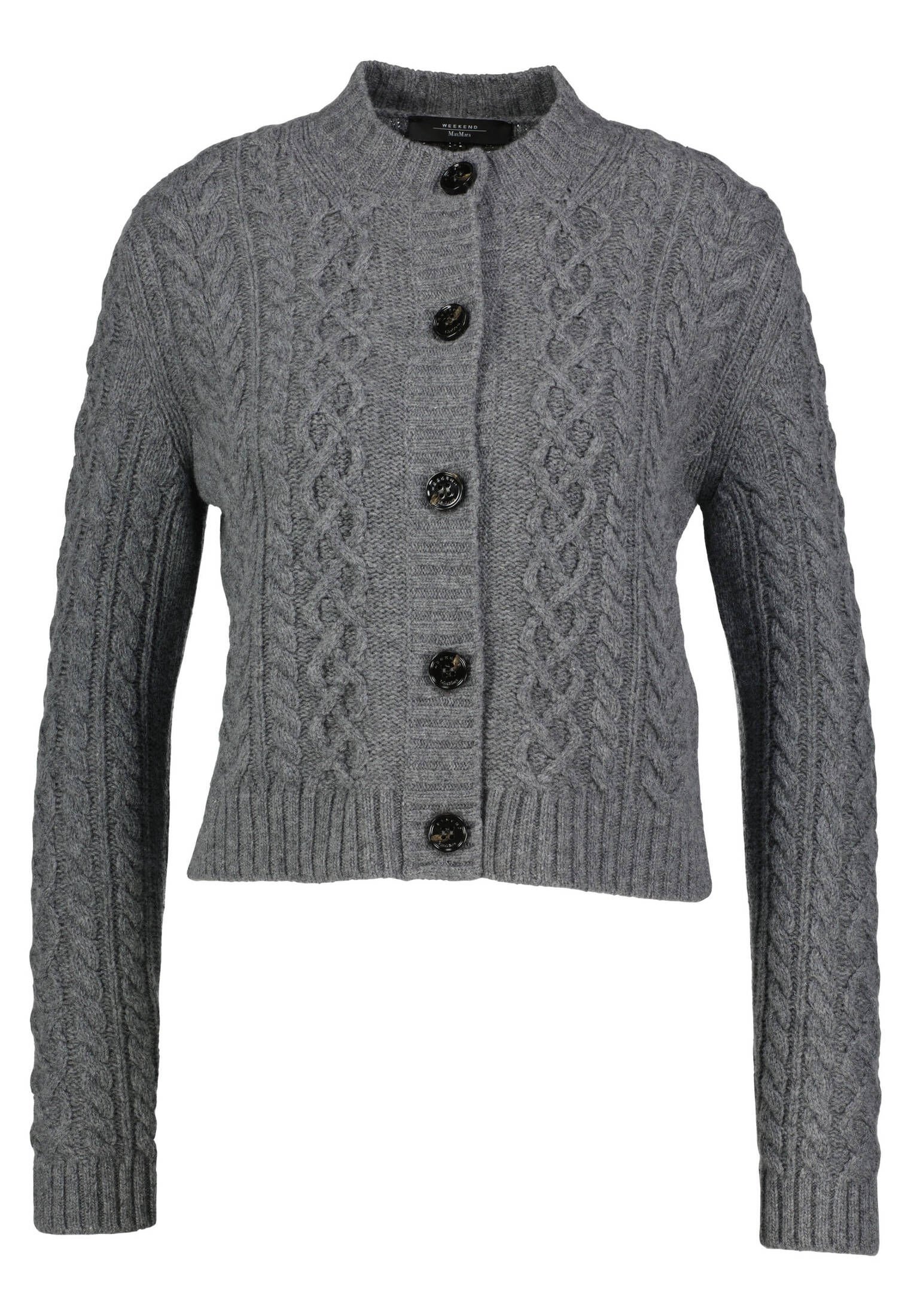 Weekend Max Mara Damen Strickjacke aus Schurwolle mit Zopfmuster