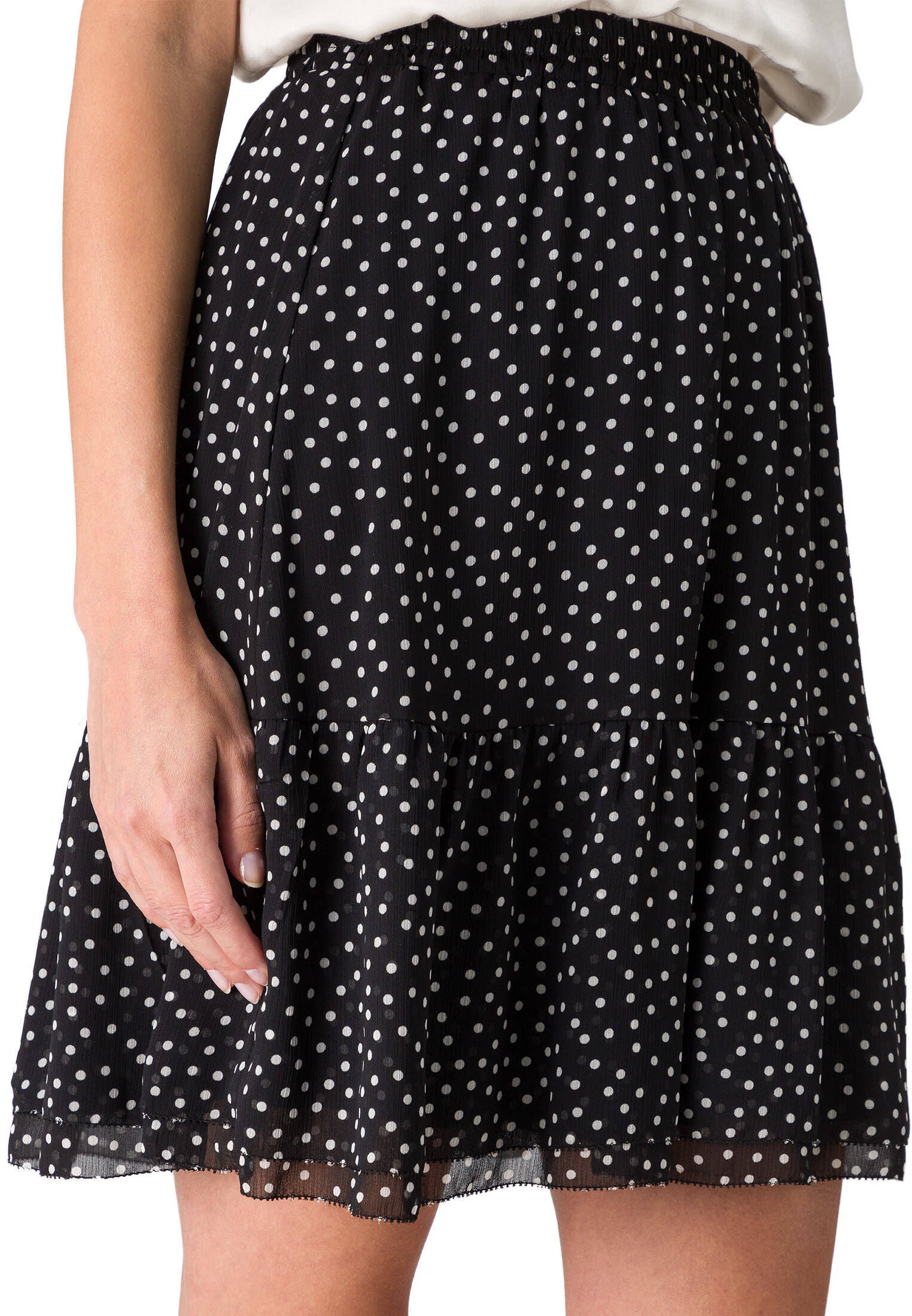 CECIL Damen Maxi-Rock Mit Volants - Weiche Viskose