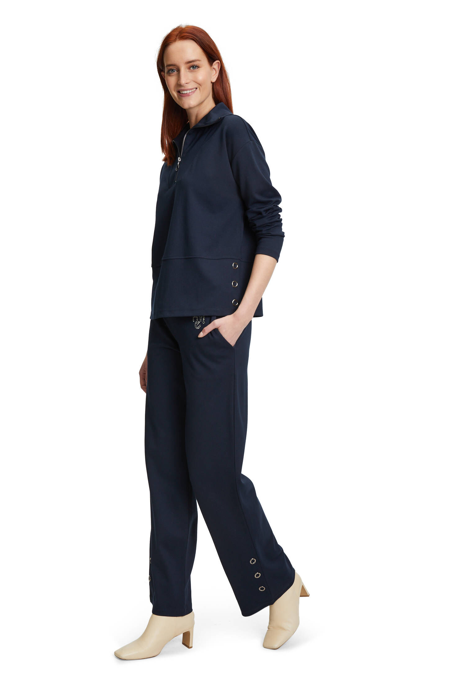 Betty Barclay Damen-Sweatshirt Mit Hohem Kragen & Animal-Print – Lässig & Warm