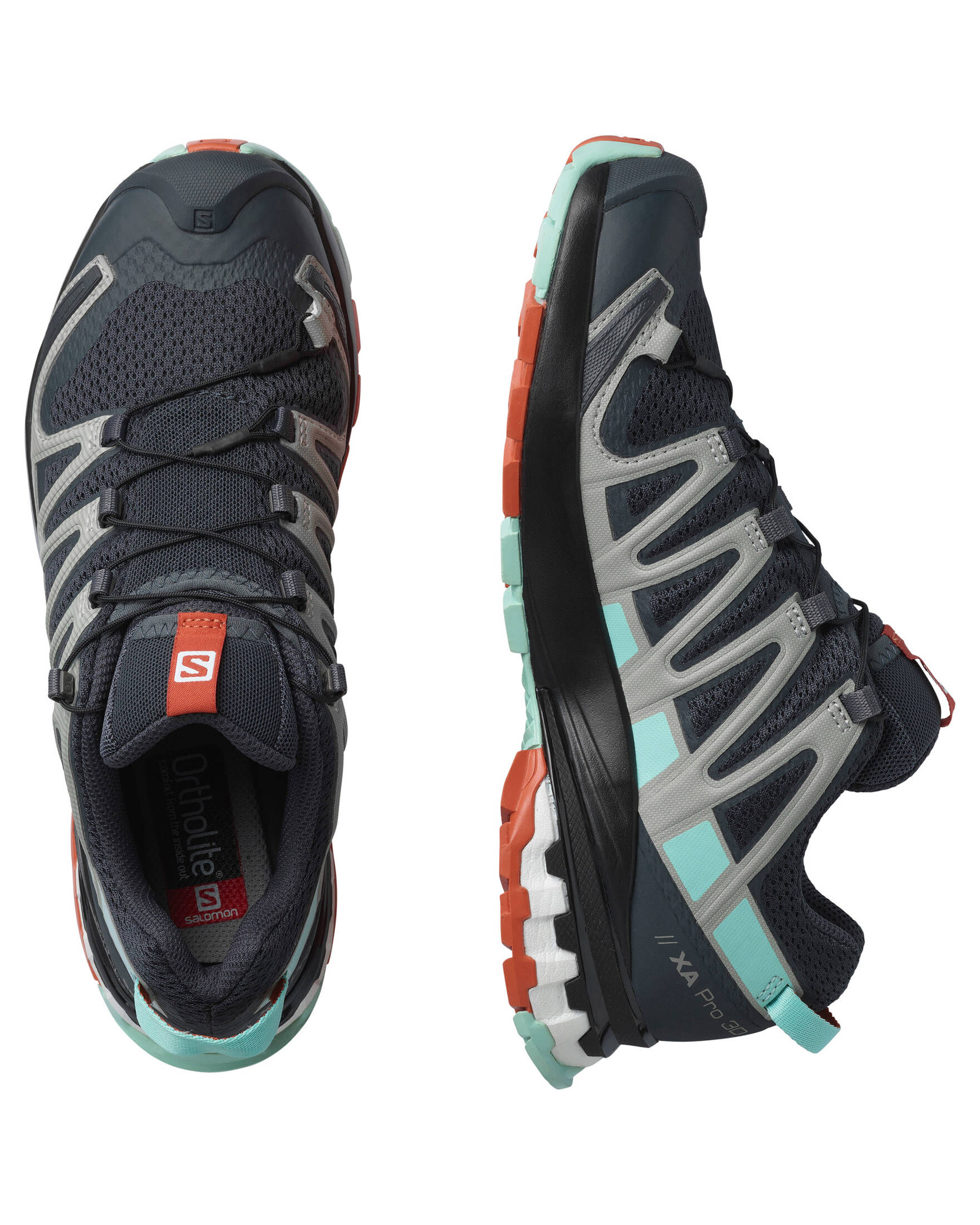 orange ting Implement Damen Trailrunning-Schuhe XA PRO 3D V8 W