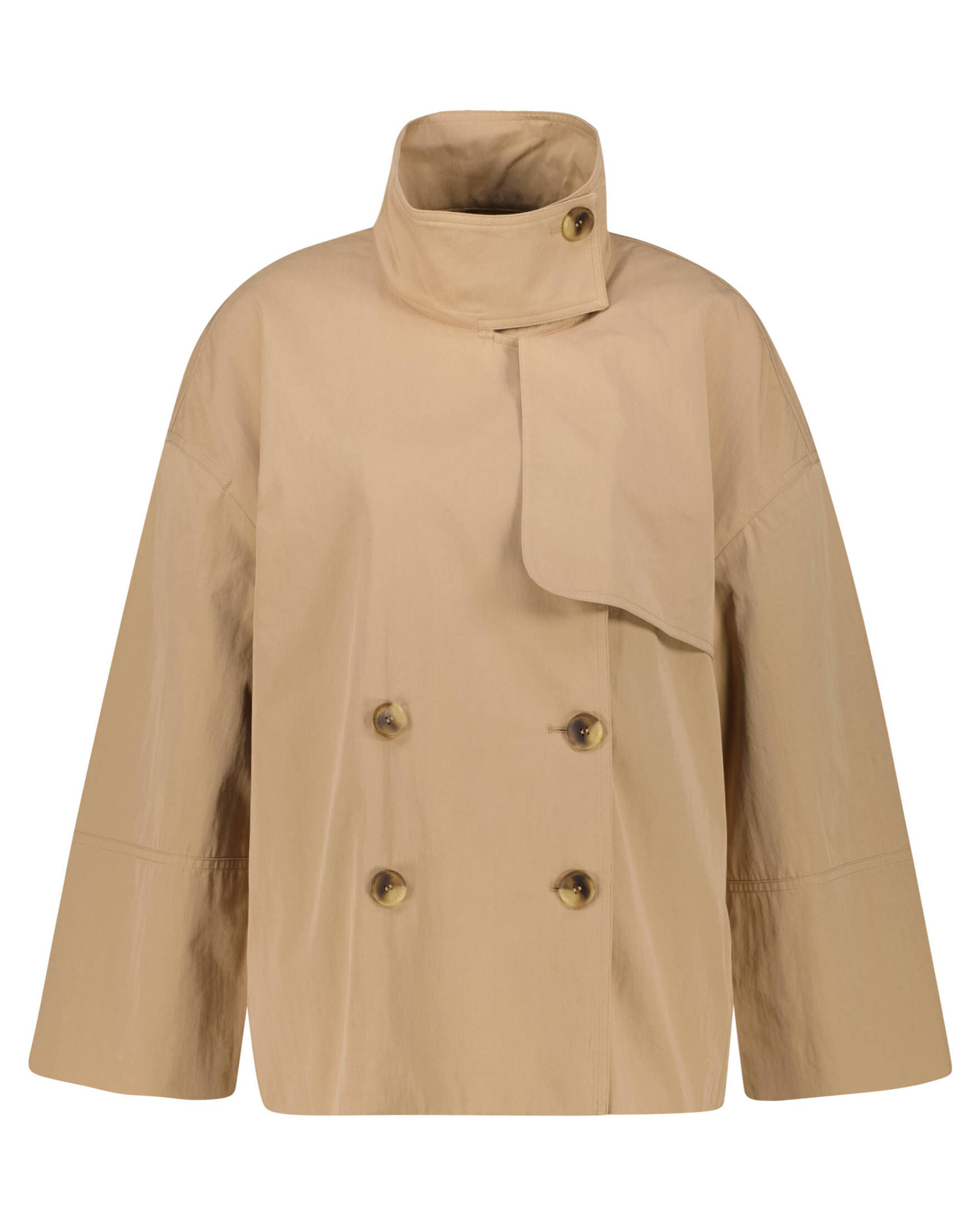 Gant Women Beige Self-design Round Neck Full Sleeves Embossed Bomber Jacket