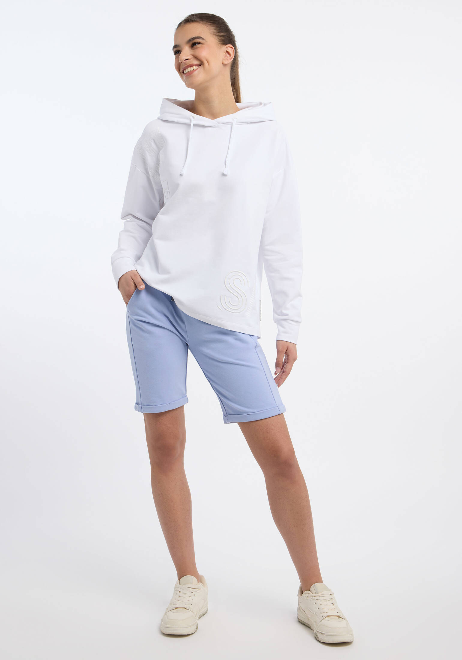 Sweatshorts Damen Knielang