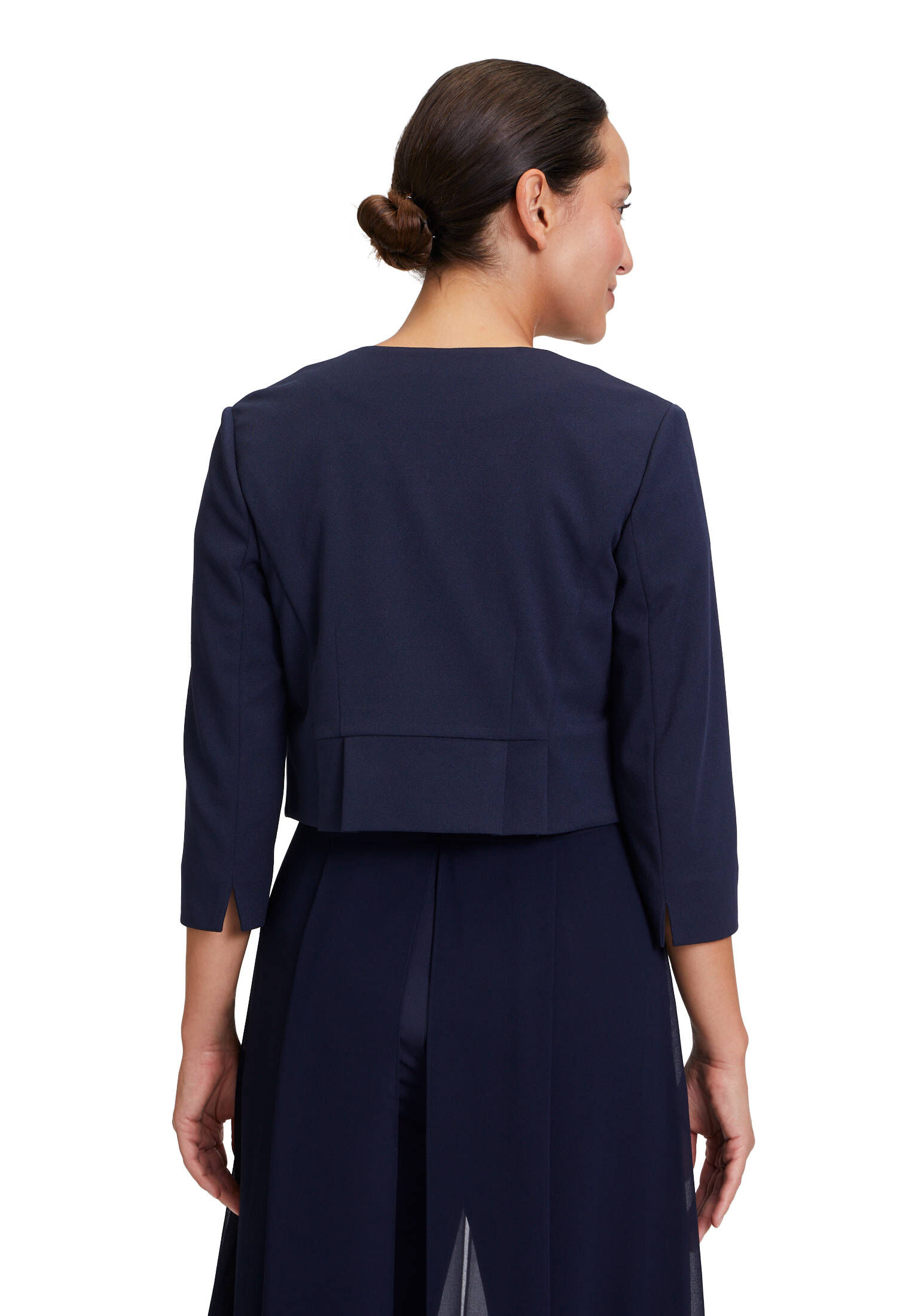 Gediffwer Damen-Blazer Ohne Kragen - Moderner Umhang-Blazer Mit Geteilten Ärmeln